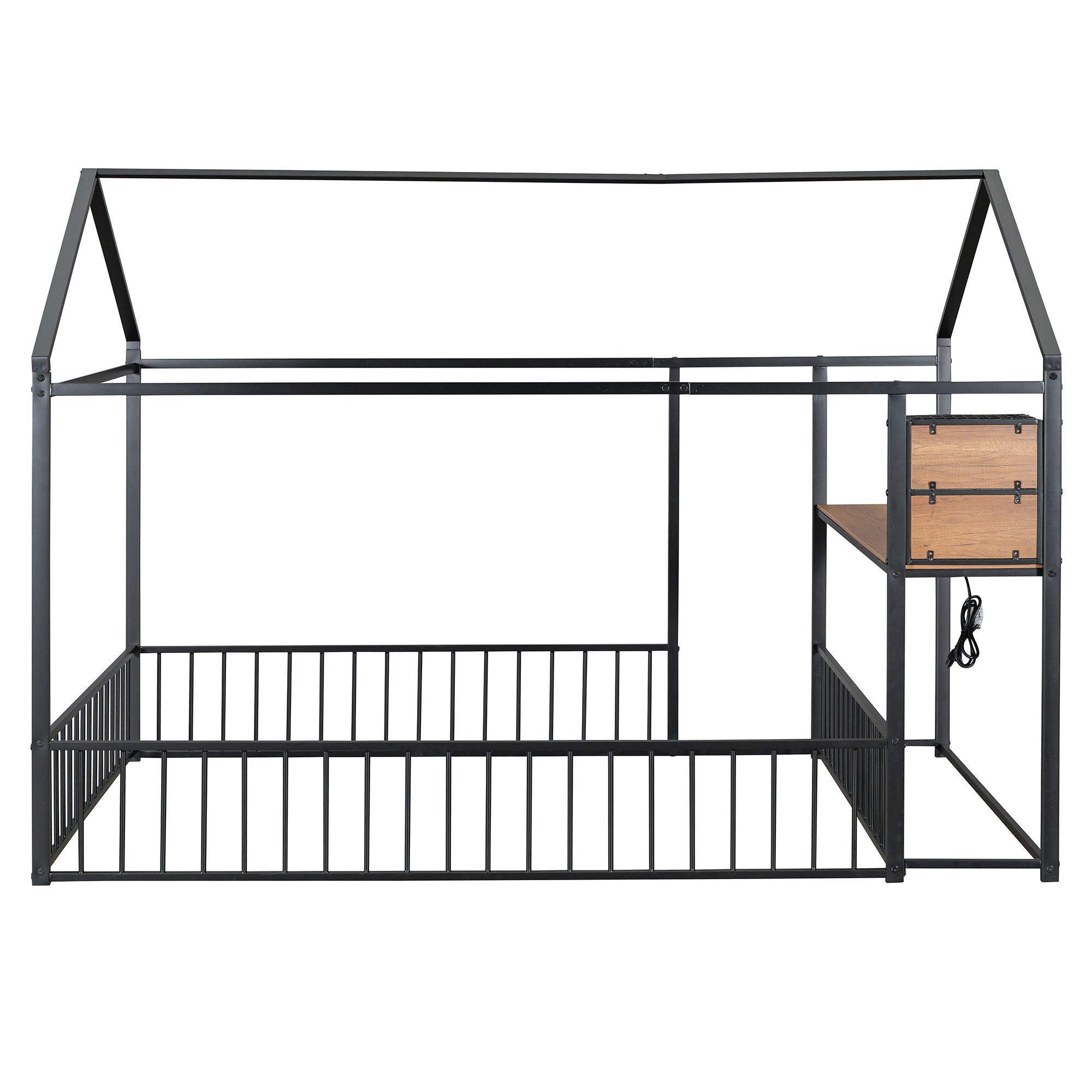 House Frame With Desk, Shelves, Power Outlets And USB Ports