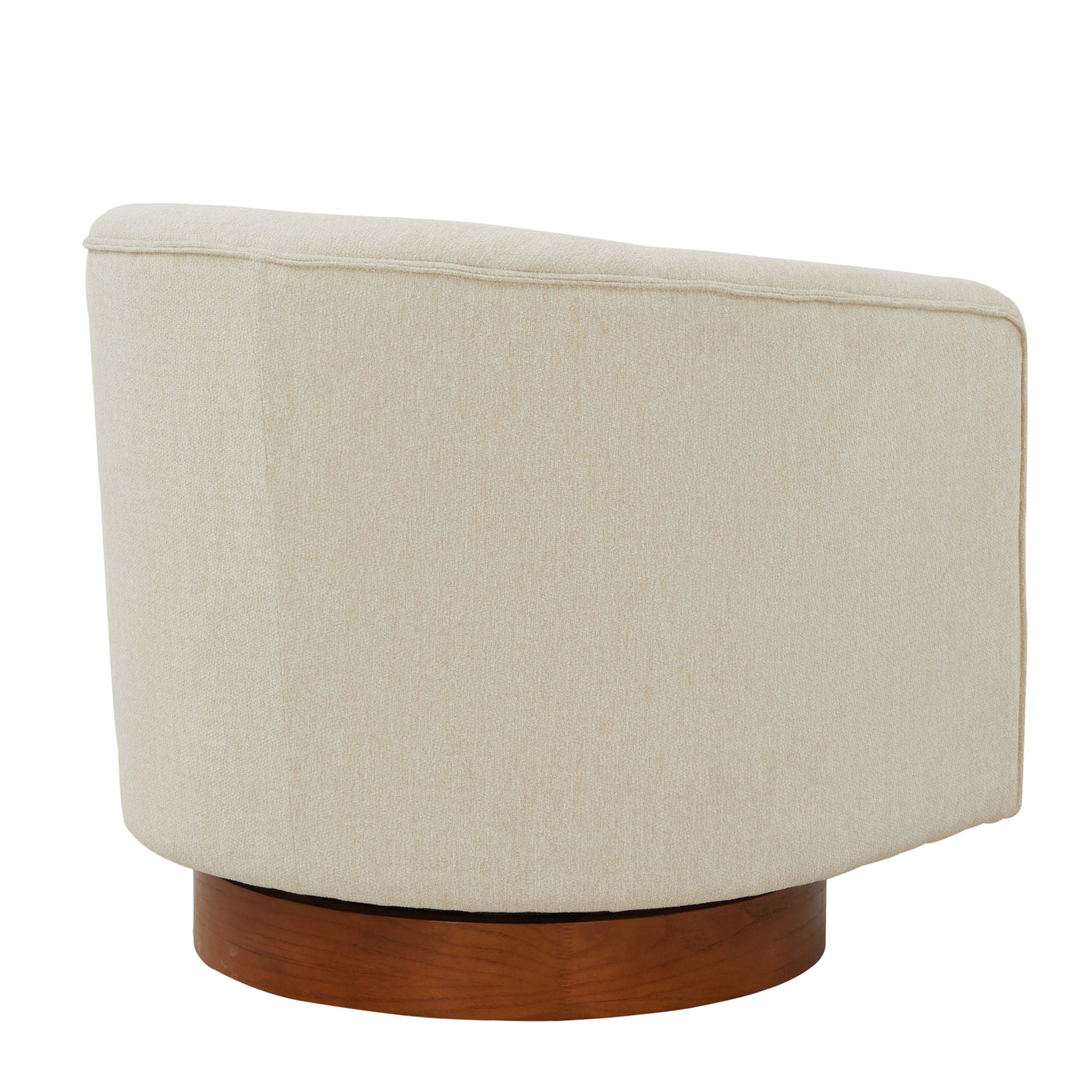 Miramar - Swivel Barrel Chair With Wooden Base