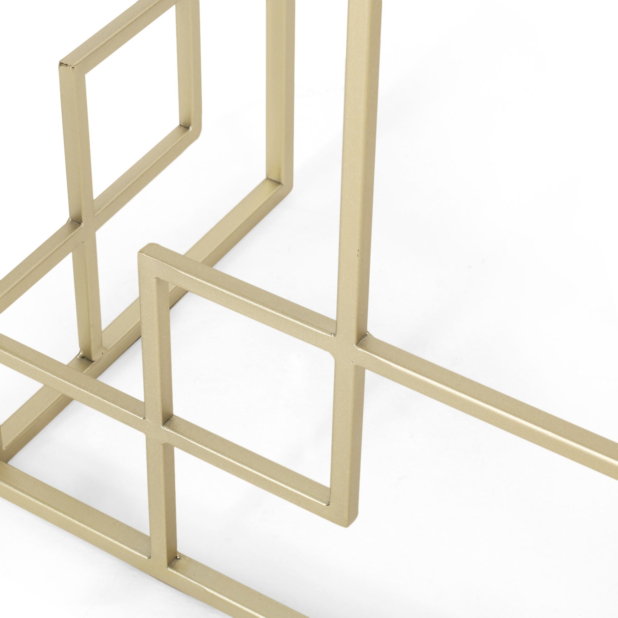 Modern Glam Console Table With Geometric Design - Gold