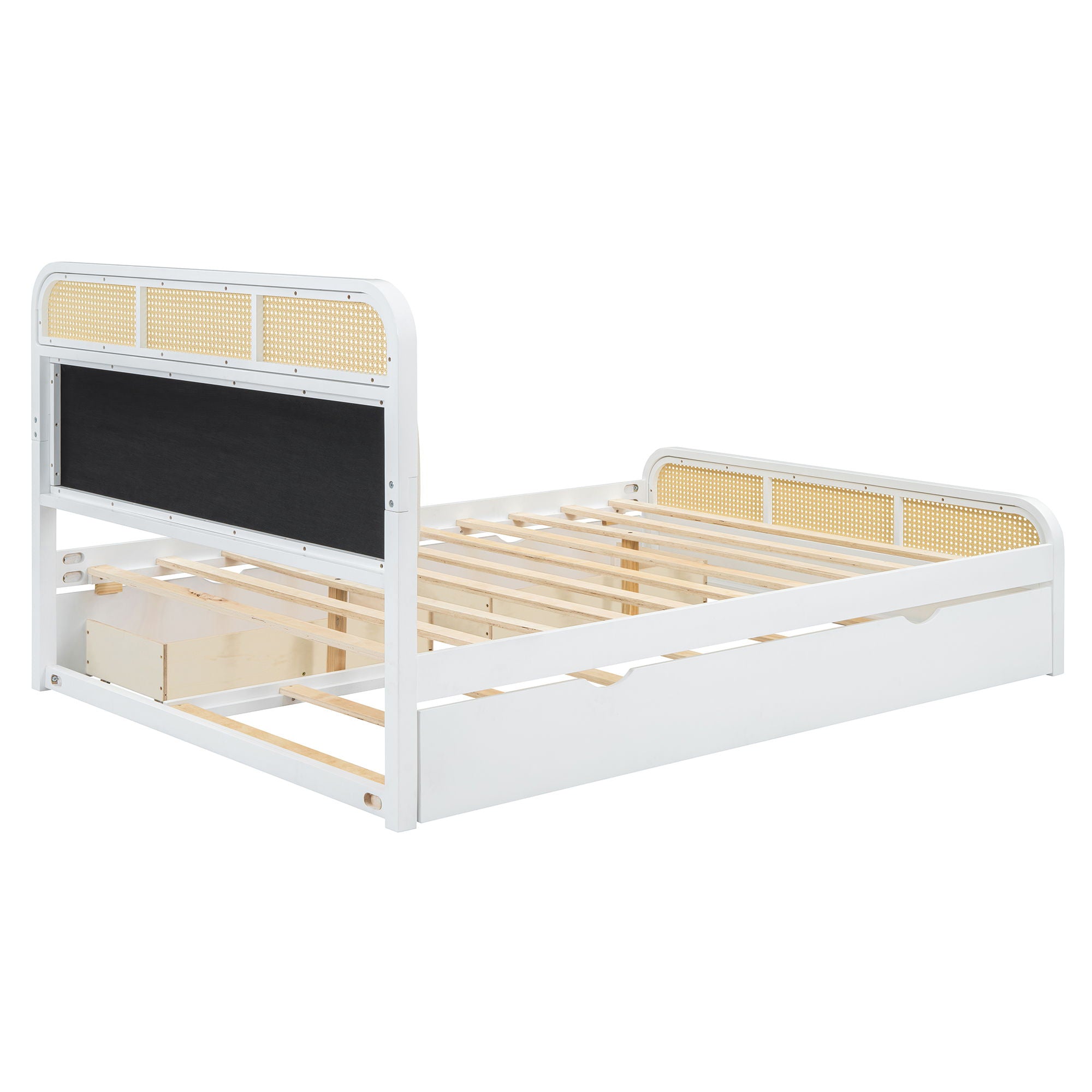 Platform Bed With Trundle And 2 Drawers