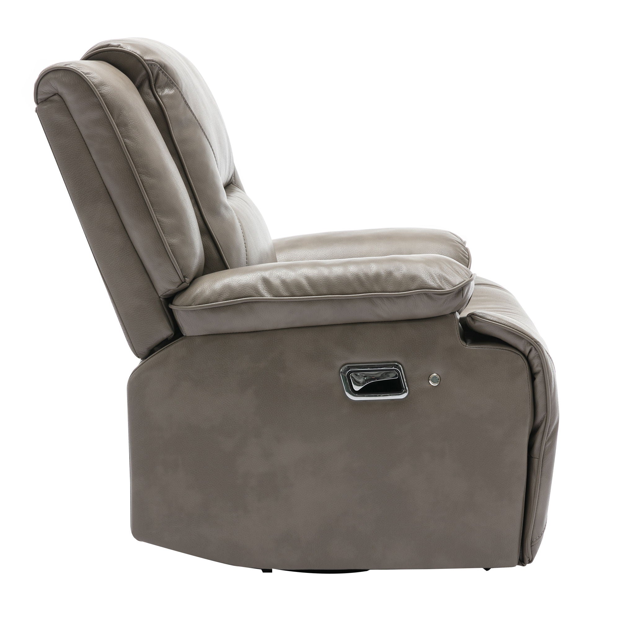 360° Swivel And Rocking Home Theater Recliner Manual Recliner Chair With A LED Light Strip For Living Room