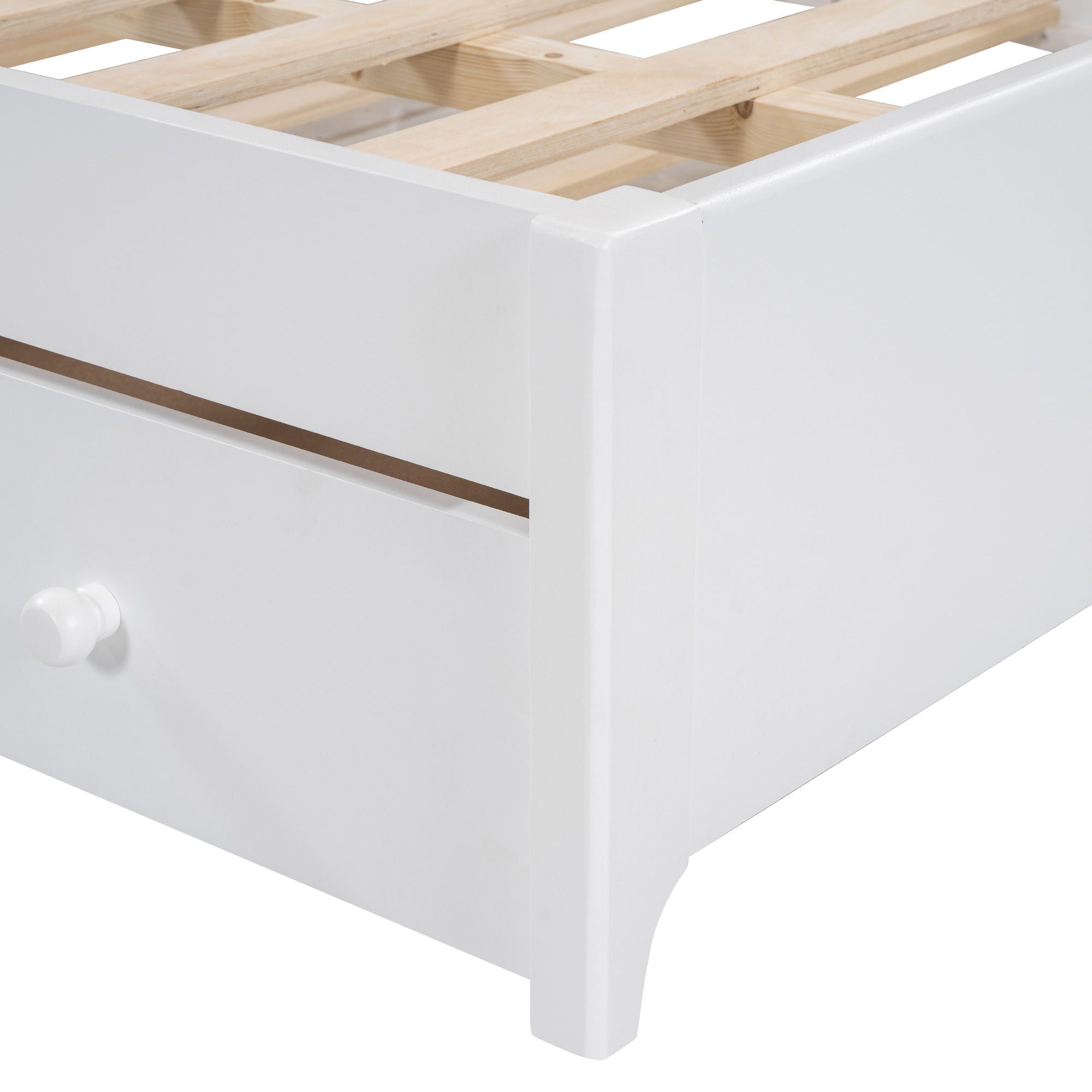 Storage Platform Bed With 2 Big Drawers & Trundle