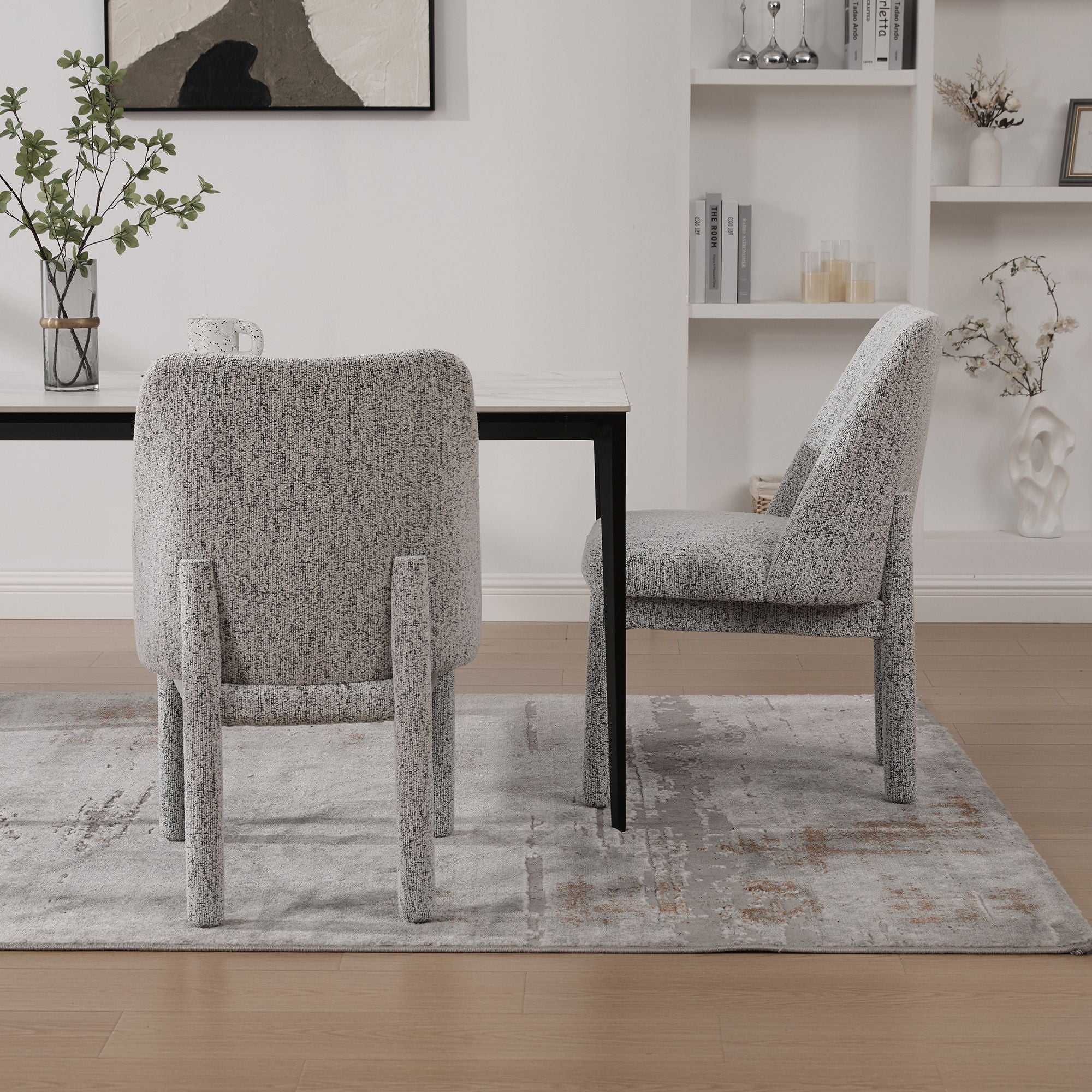 Wide Minimalist Dining Chair (Set of 2)