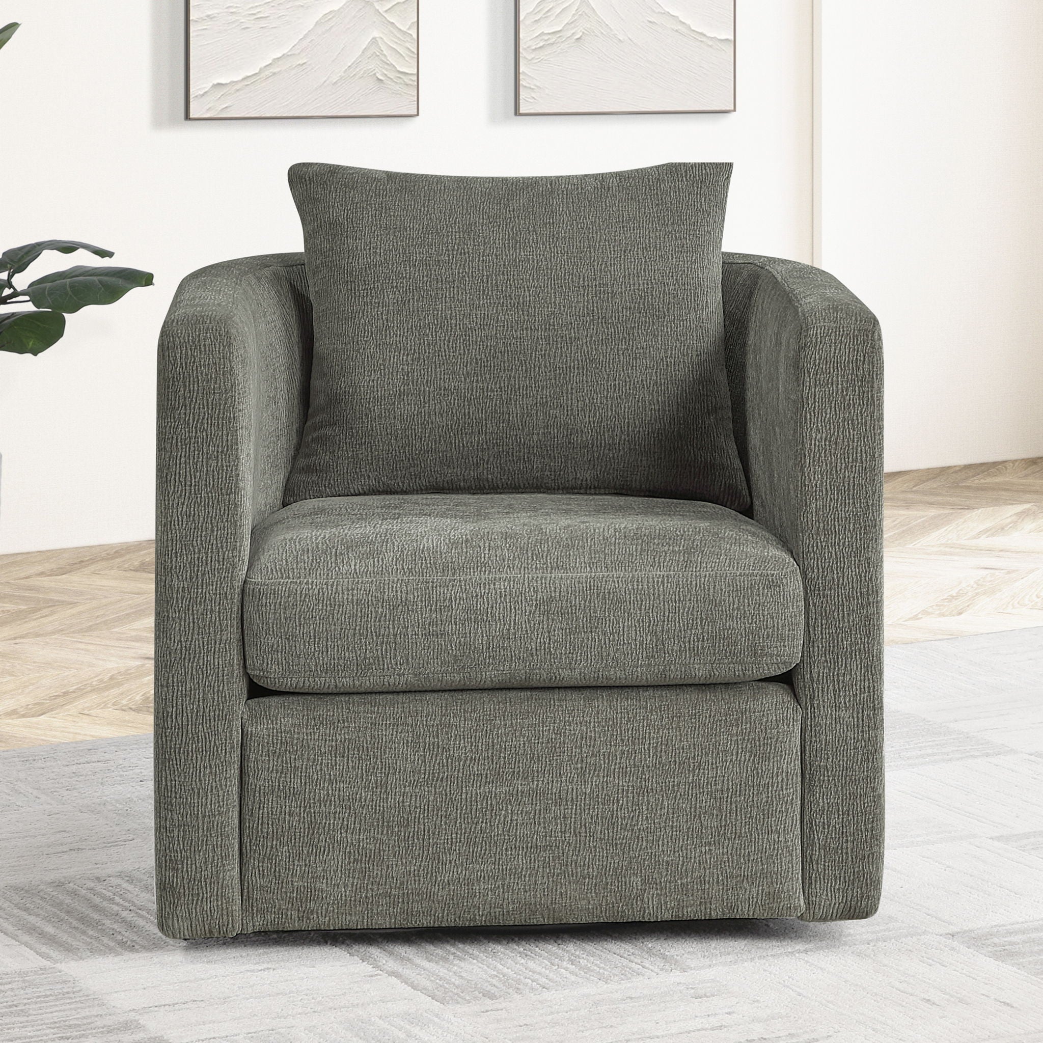 Sutton - Swivel Barrel Chair - Best Buy Furniture