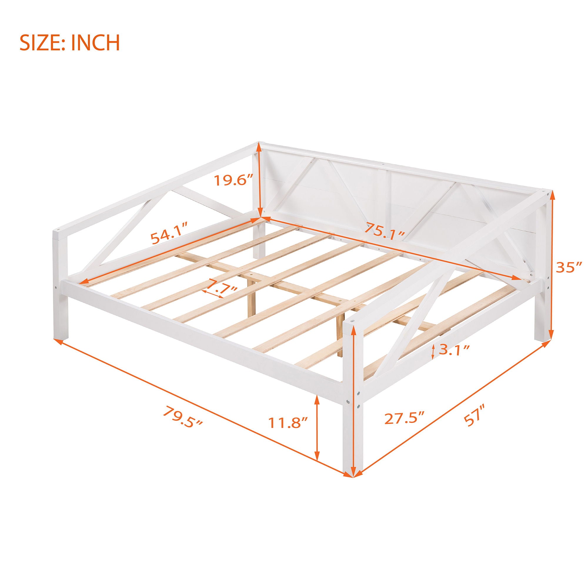 Elegant Design Daybed With Slat Support