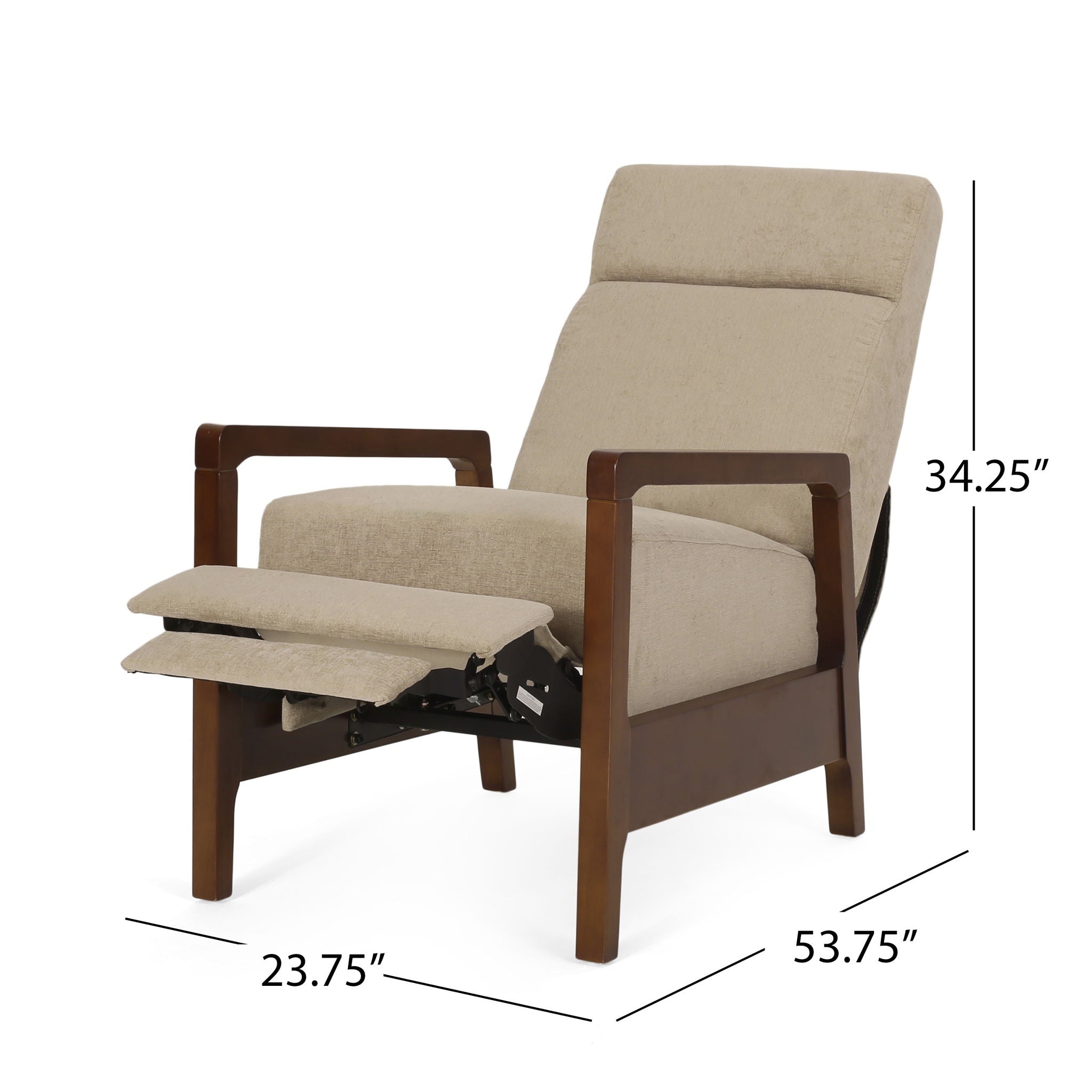 Contemporary Wide Hand Manual Club Recliner - Best Buy Furniture