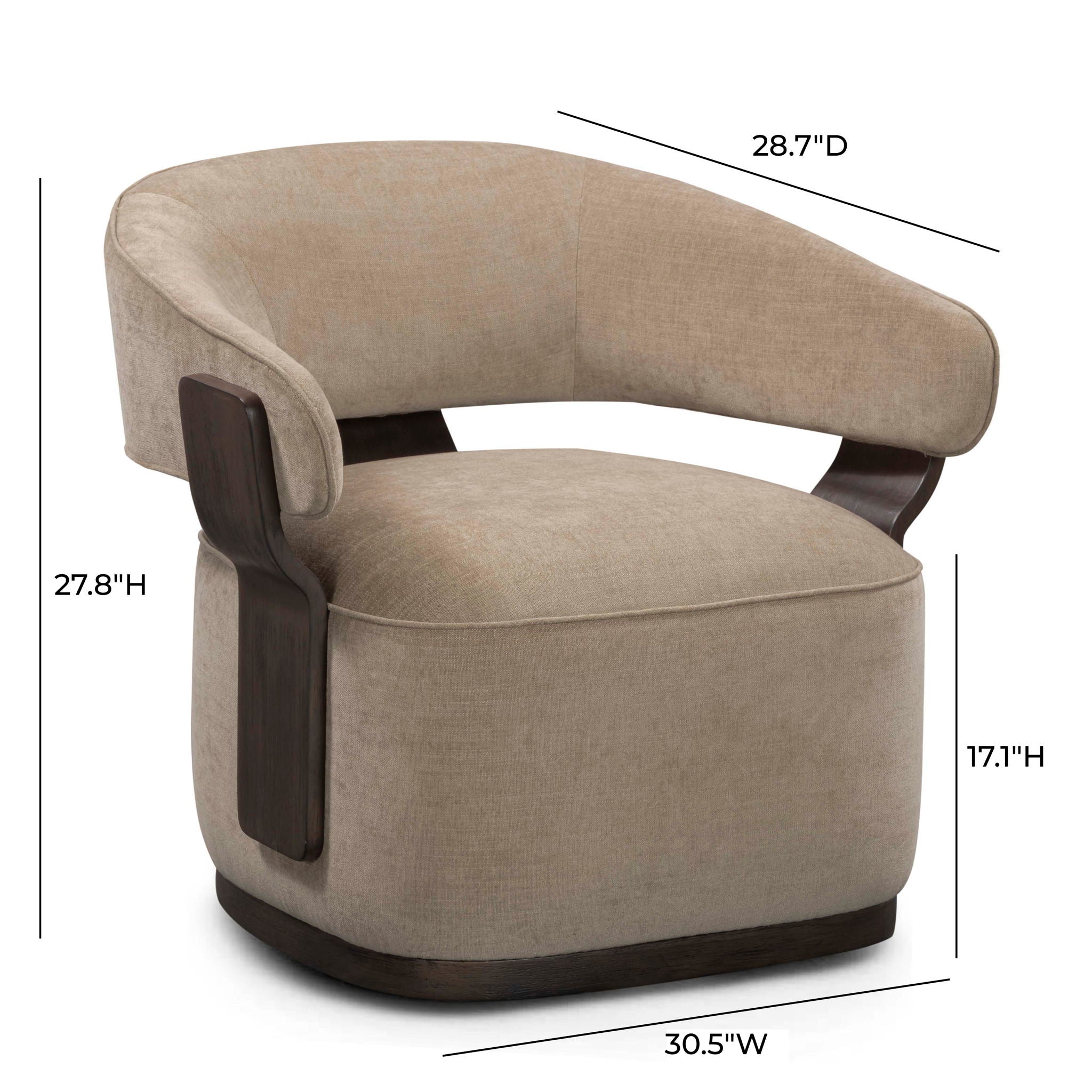 Madison - Linen Chenille Swivel Accent Chair