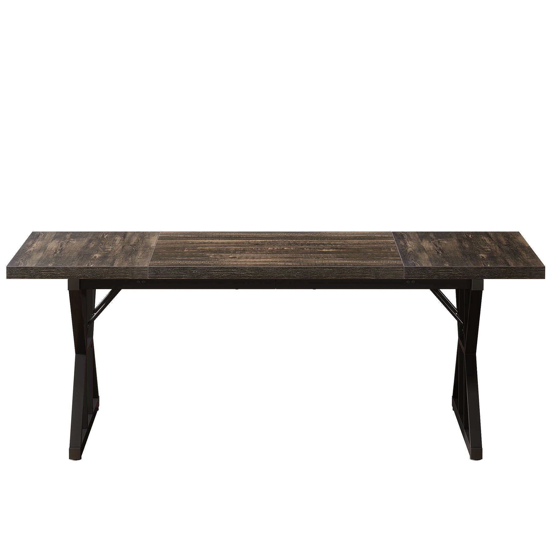 Rectangular Dining Table With X Trestle Metal Legs