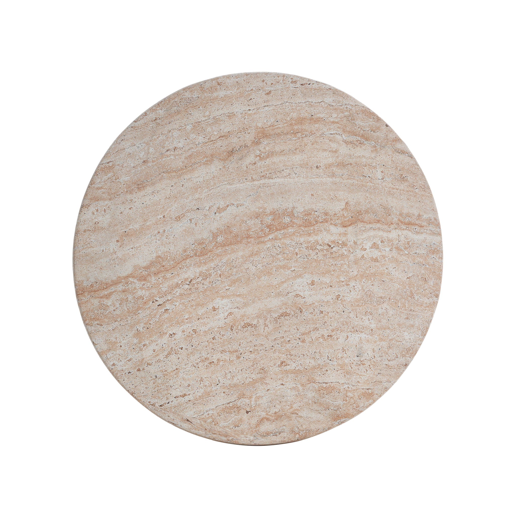 Outdoor / Indoor Travertine Side Table Lightweight