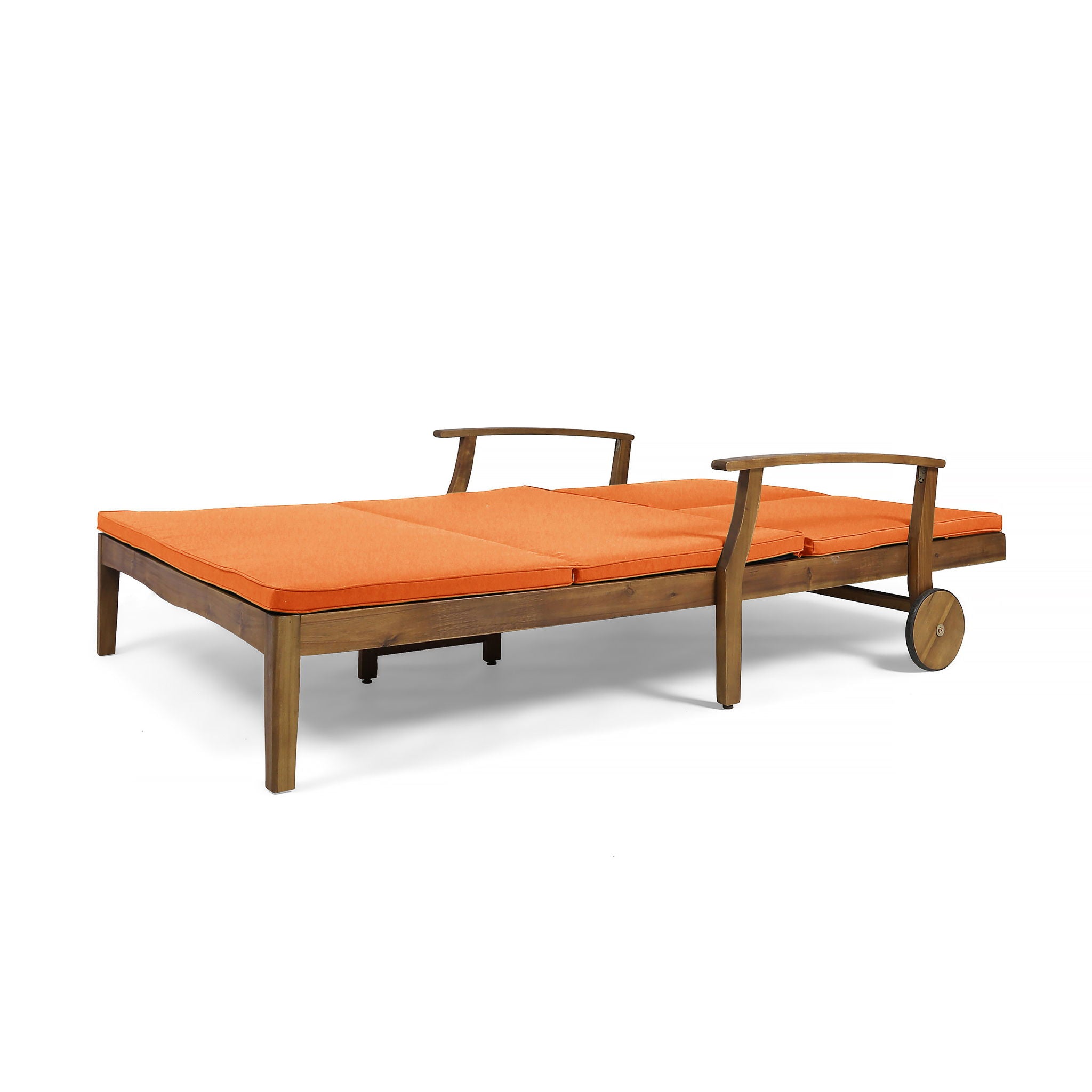 Etherealize - Outdoor Adjustable Double Chaise Lounge With Water Resistant Cushions