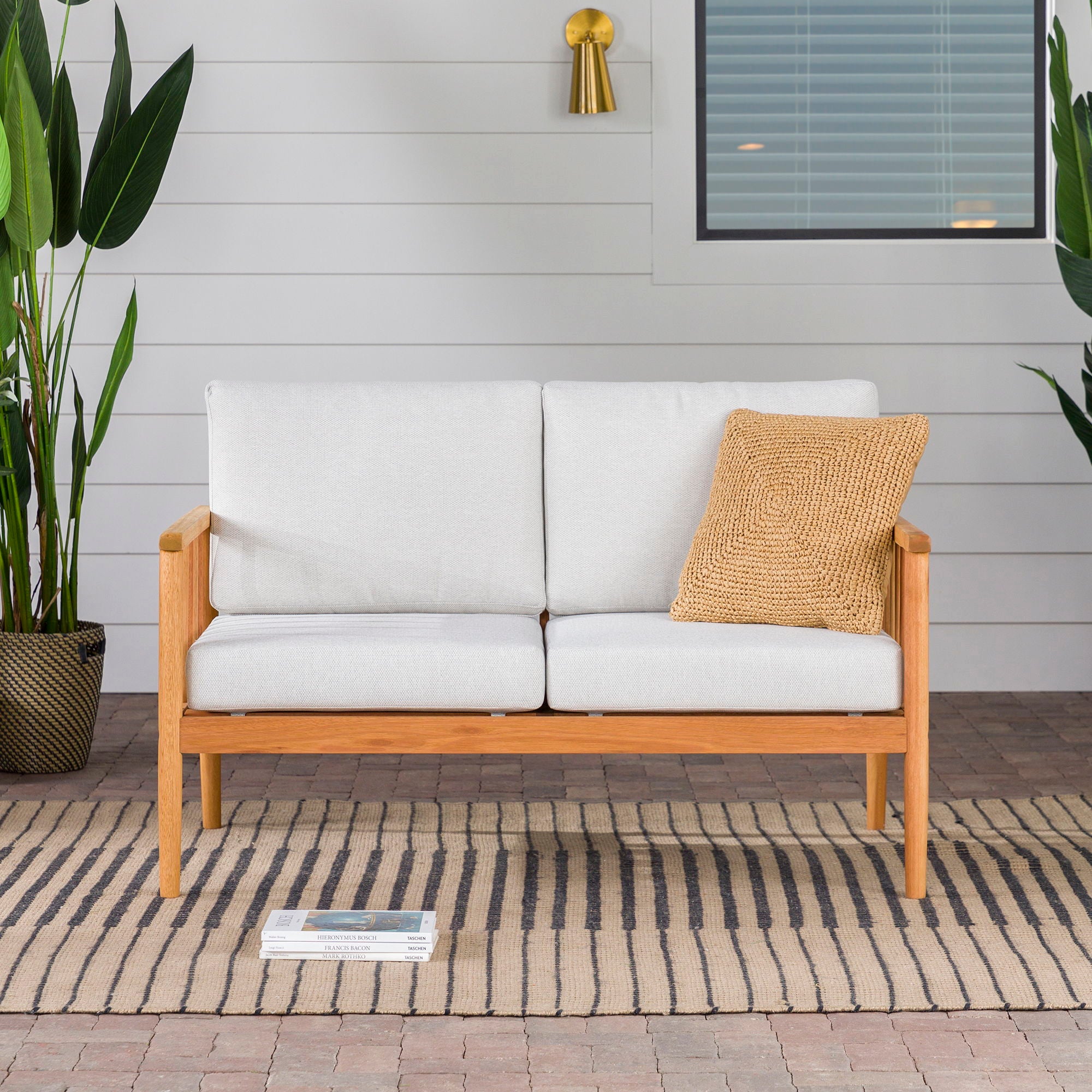 Contemporary Cushioned Patio Triple Lounge