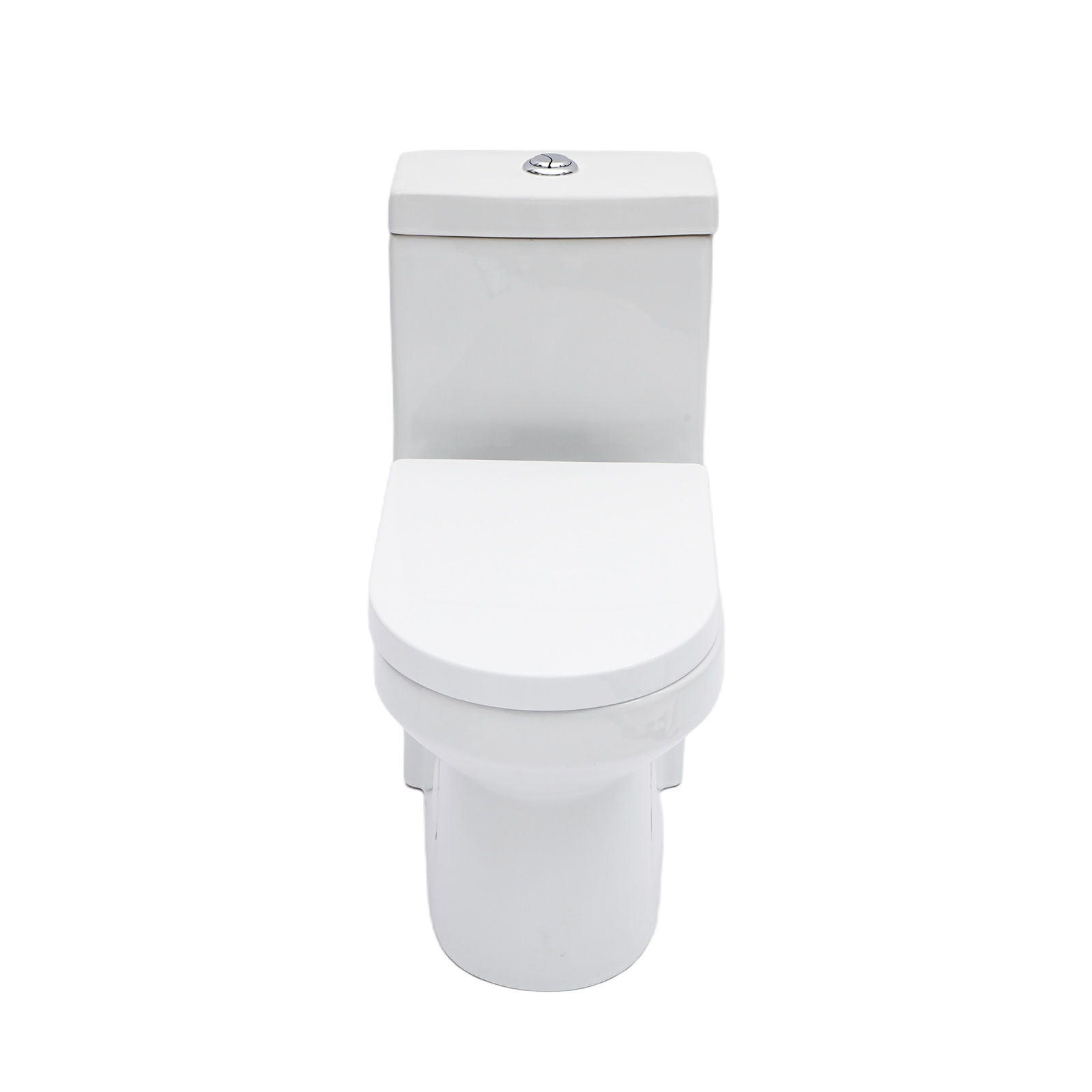 1 Piece Toilet For Bathroom, Dual Flush 1.1 / 1.6 Gpf, Soft Closing Seat - White