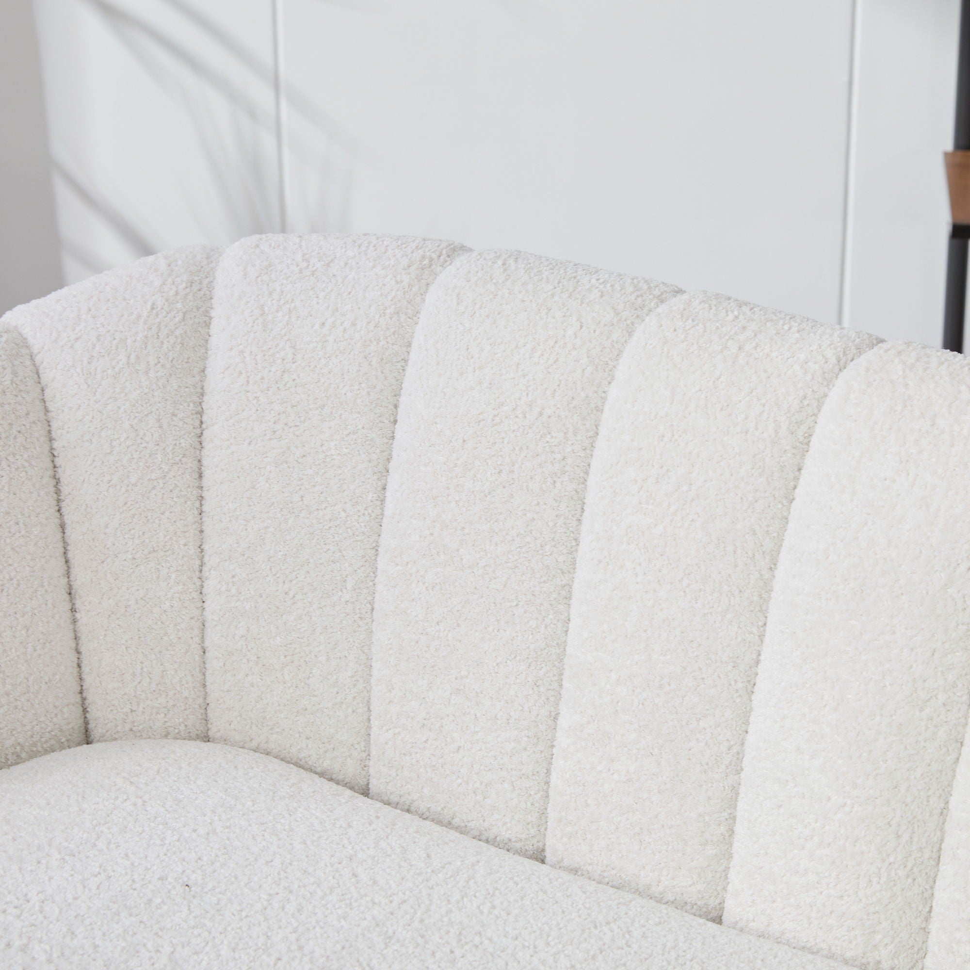 Glam Mini Loveseat, Accent Couch - Ivory