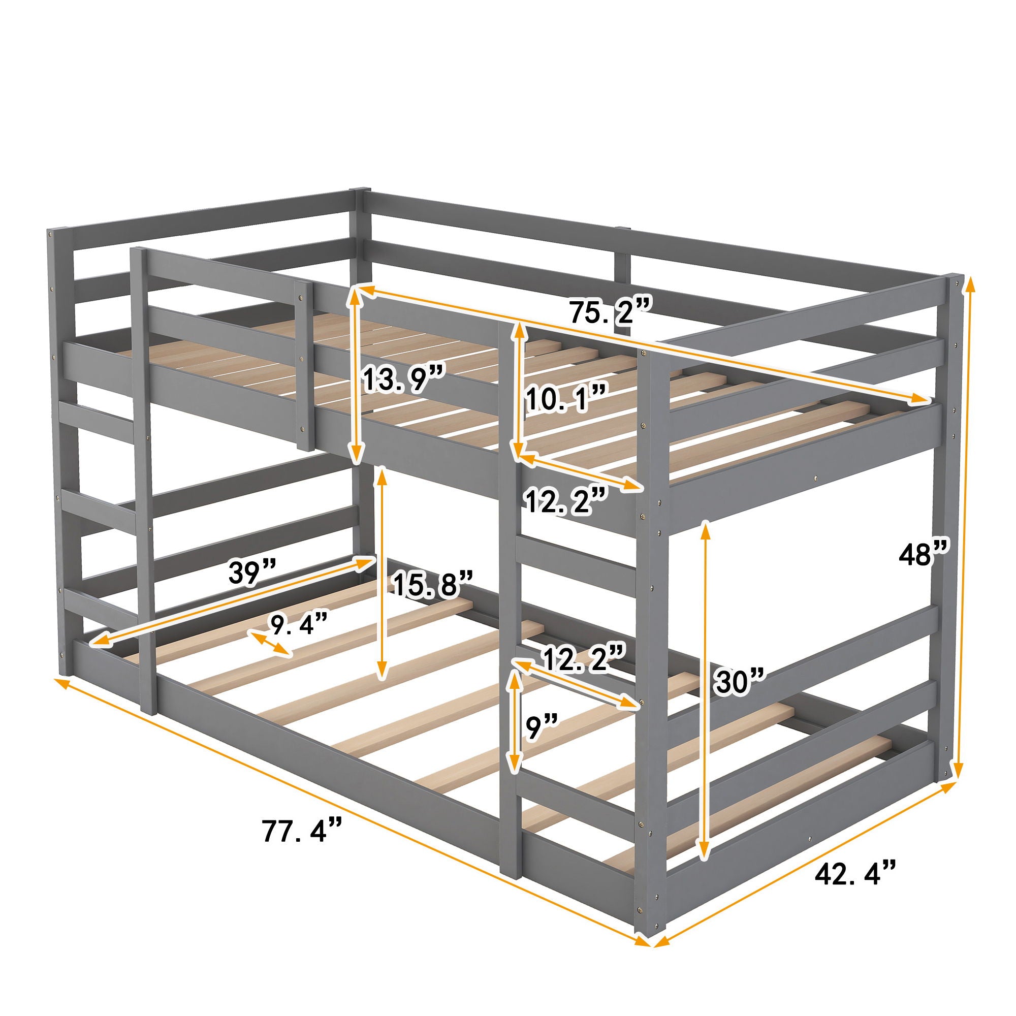 Crafted Bunk Bed With Ladder