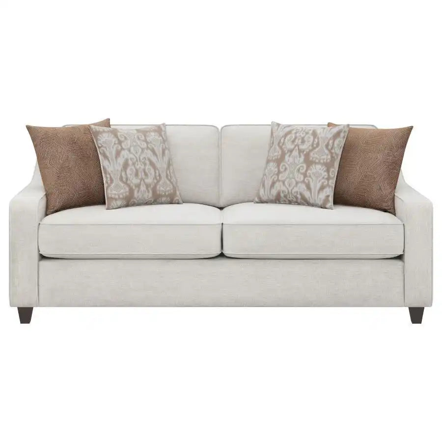 Christine - Upholstered Sloped Arm Sofa - Beige