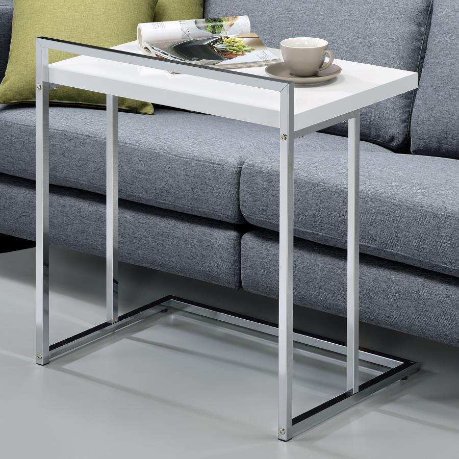Dani - Rectangular C-Shaped Sofa Side Table