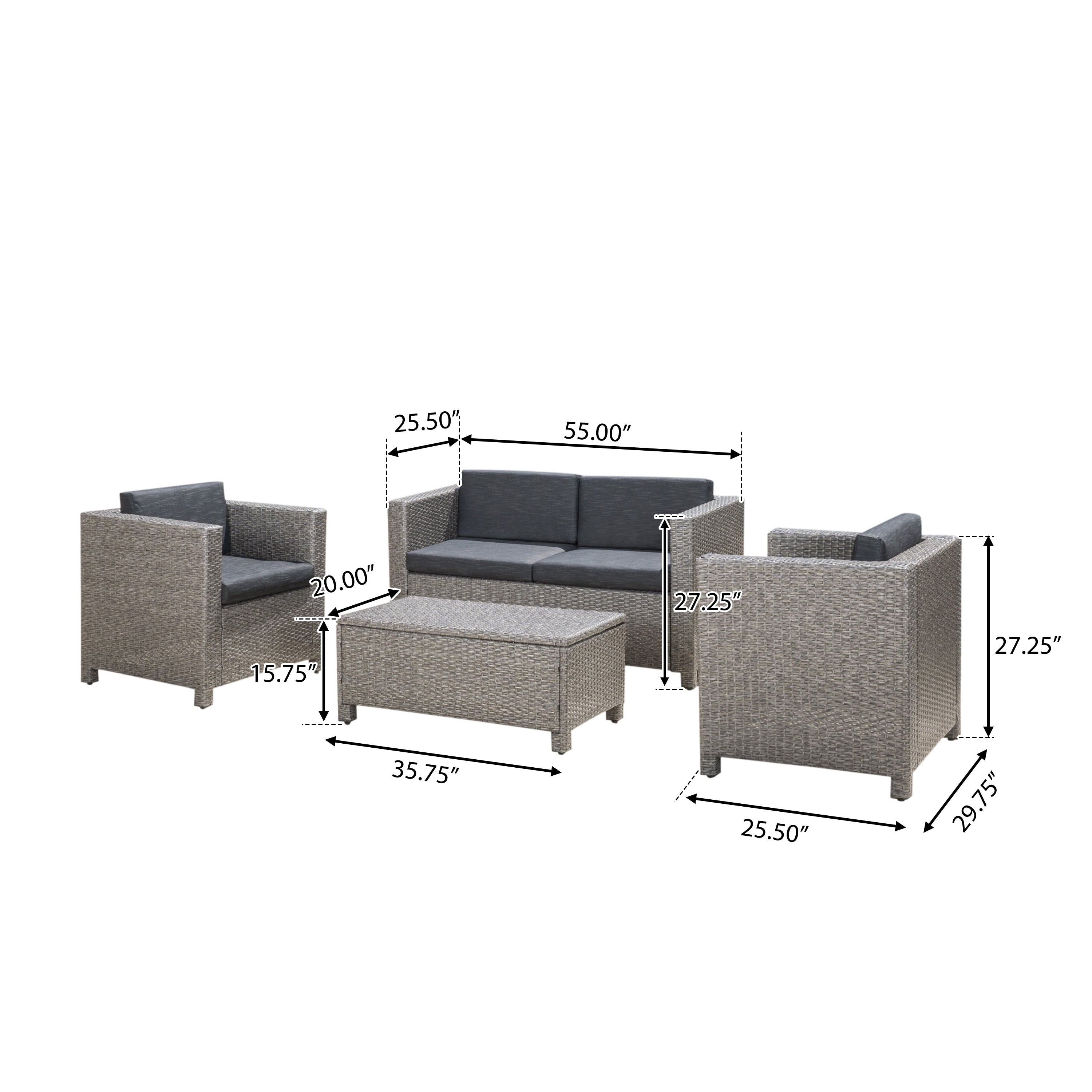 Puerta 4-Piece Outdoor Furniture Set by GigaTech