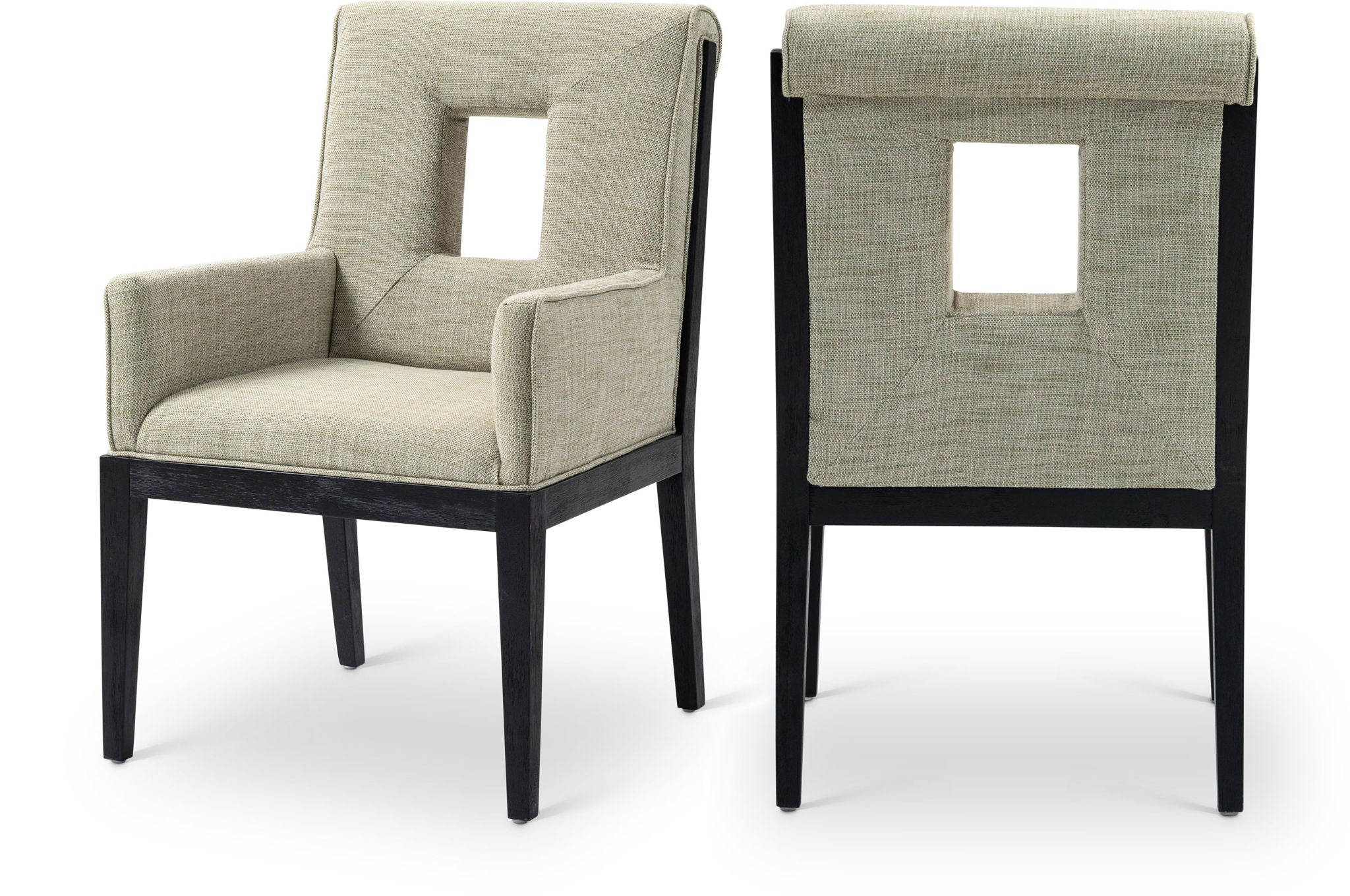 Gwendolyn - Dining Arm Chair With Black Frame