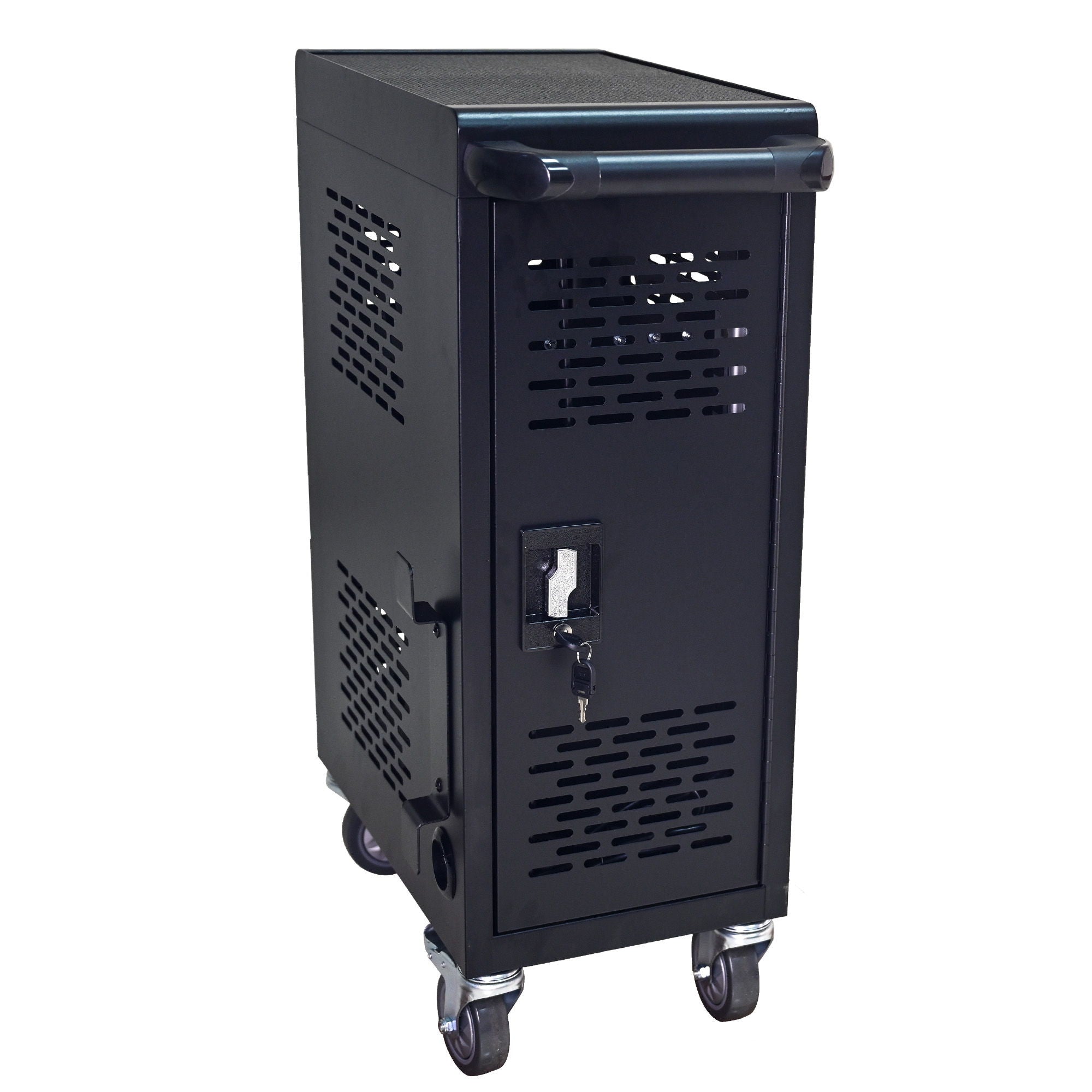 16 Bay Mobile School Charging Cart Station For Chromebook, Tablet And Laptop Computer With Power Strip Included