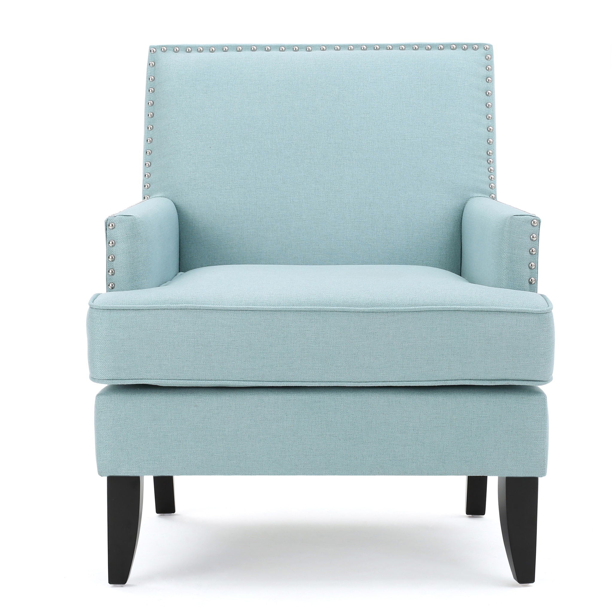 Serenada - Upholstered Fabric Club Chair With Nailhead Trim And Tapered Birch Legs