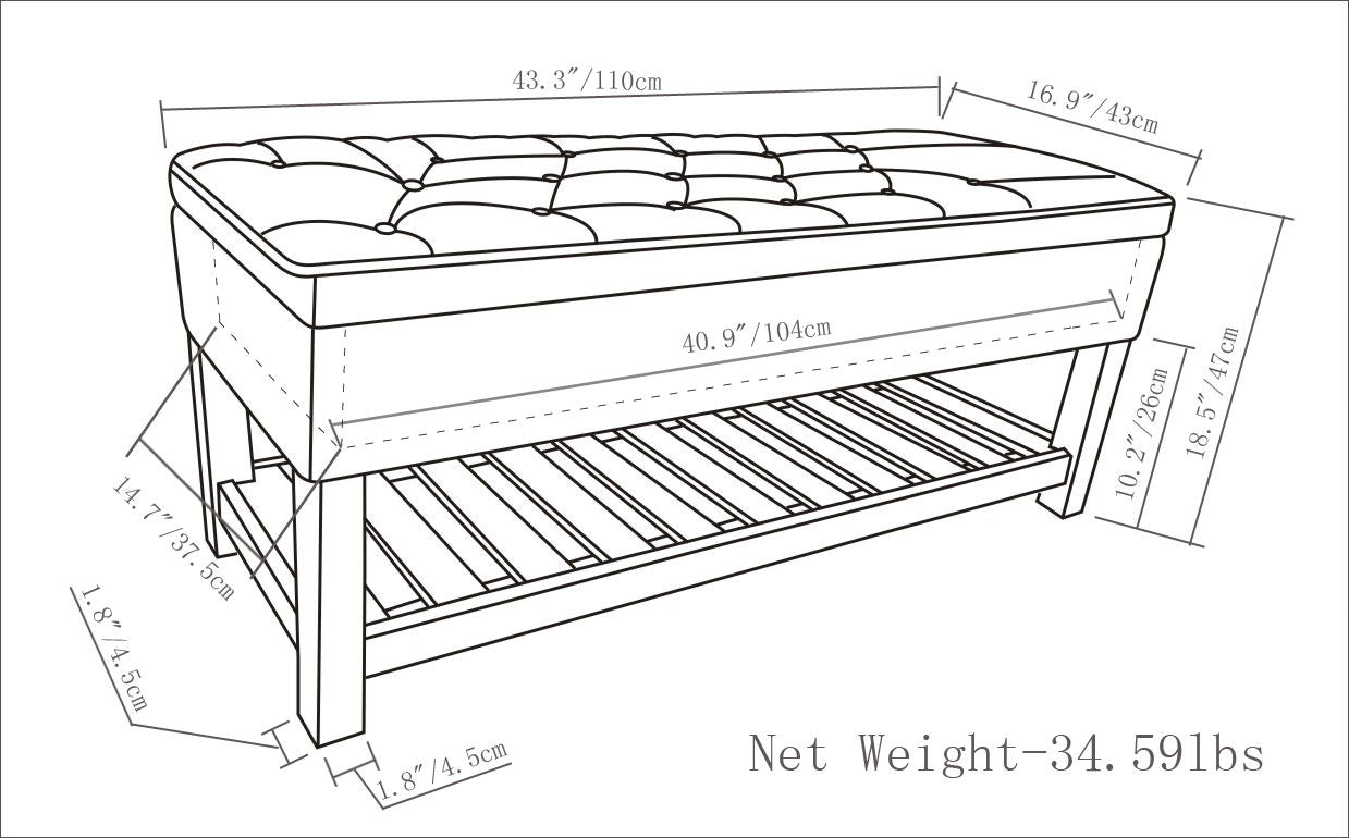 Lomond - Upholstered Storage Ottoman Bench - Best Buy Furniture