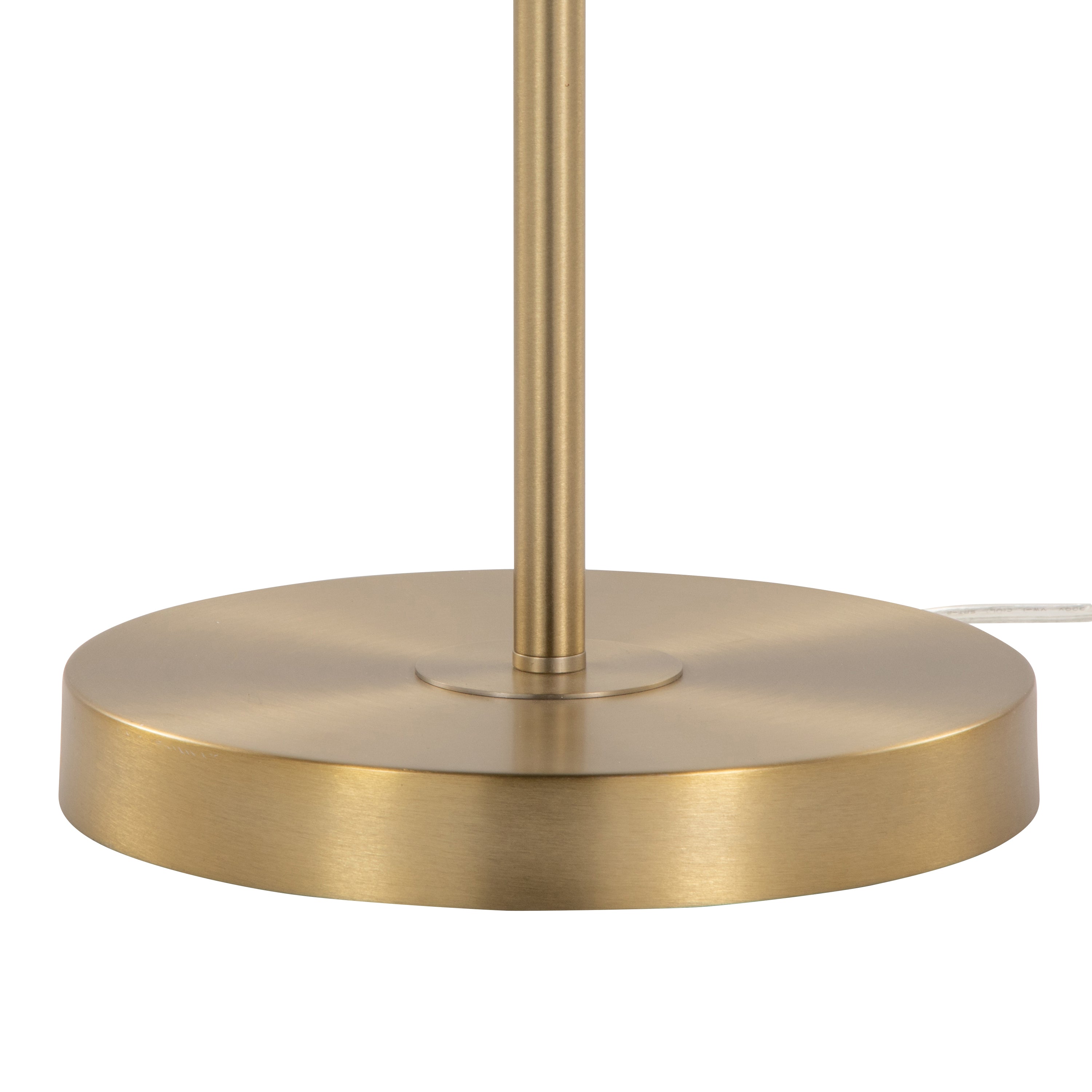 Bounty 62' Contemporary Metal Floor Lamp in Gold with White Linen Shade