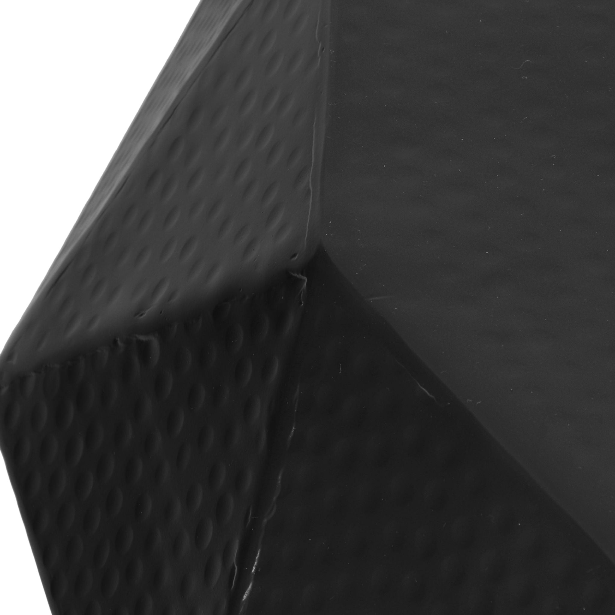 Modern Polygonal Coffee Table With Hammered Texture - Black