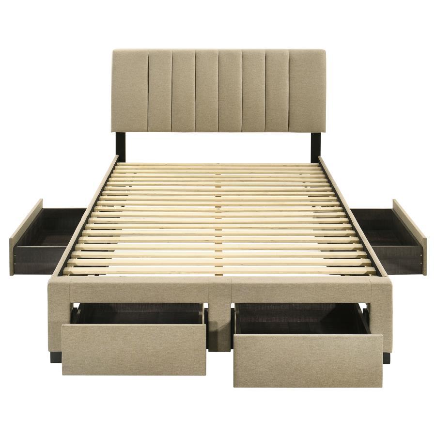 Wheatland - 4-Drawer Upholstered Storage Bed
