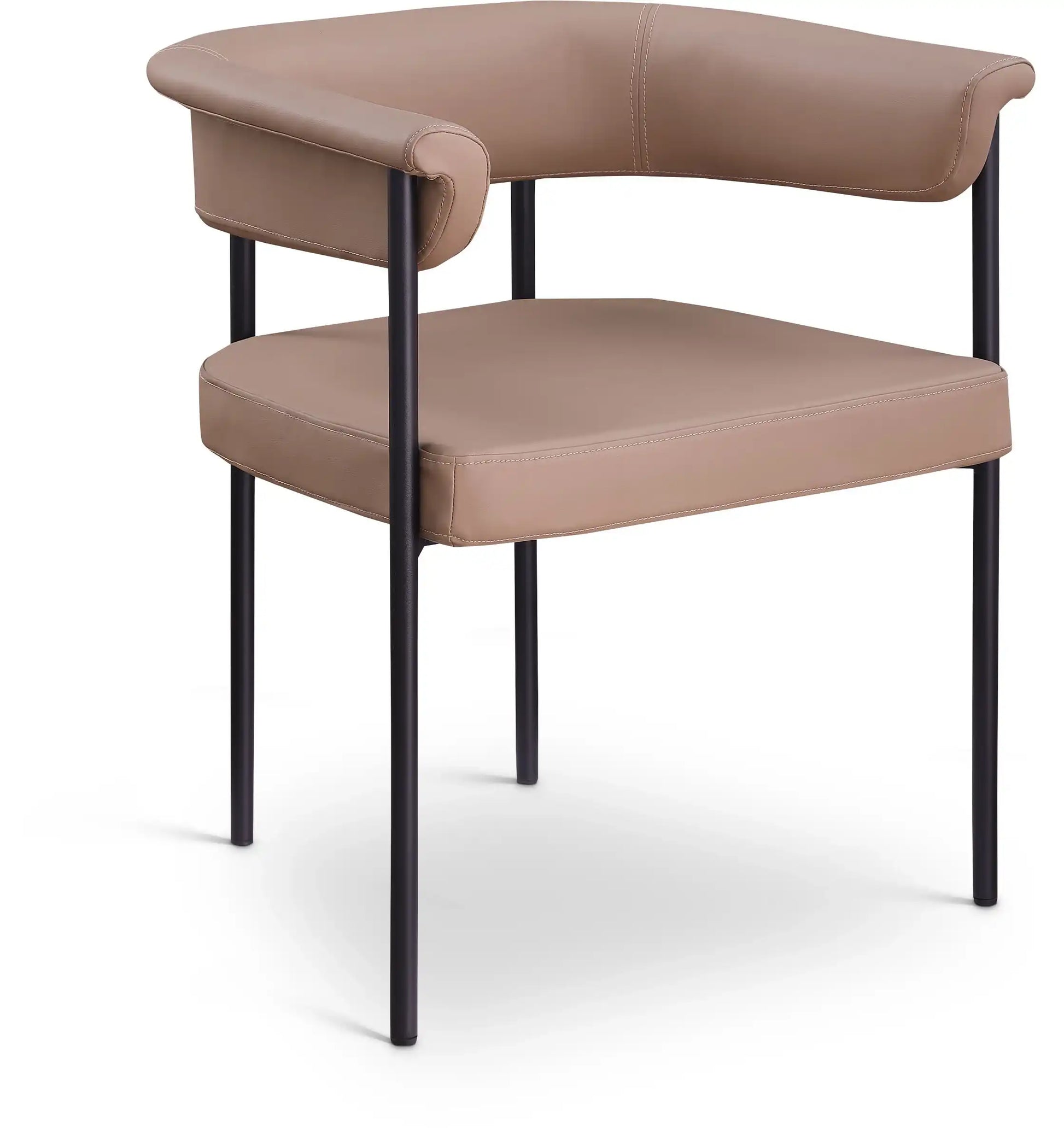 Malin - Faux Leather Dining Chair (Set of 2) - Tan - Best Buy Furniture