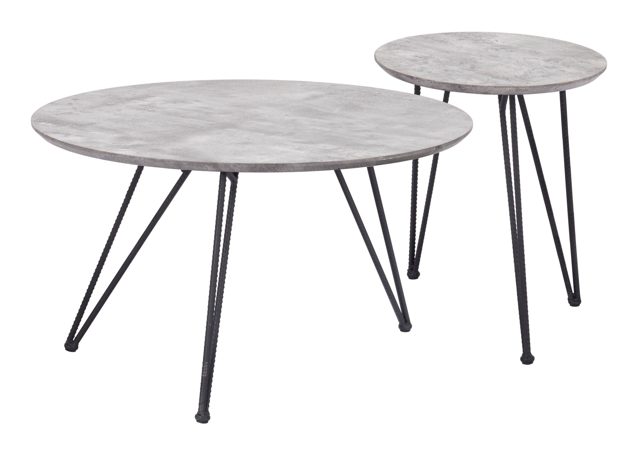 Kerris - Coffee Table Set - Gray & Black