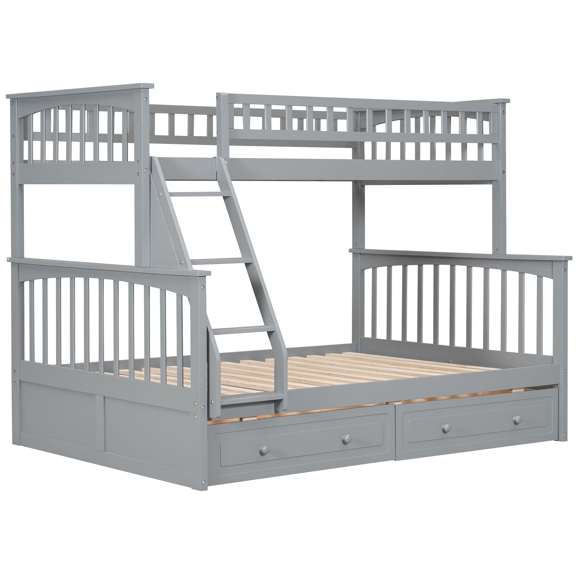 Bunk Bed With Drawers, Convertible Storage Bed