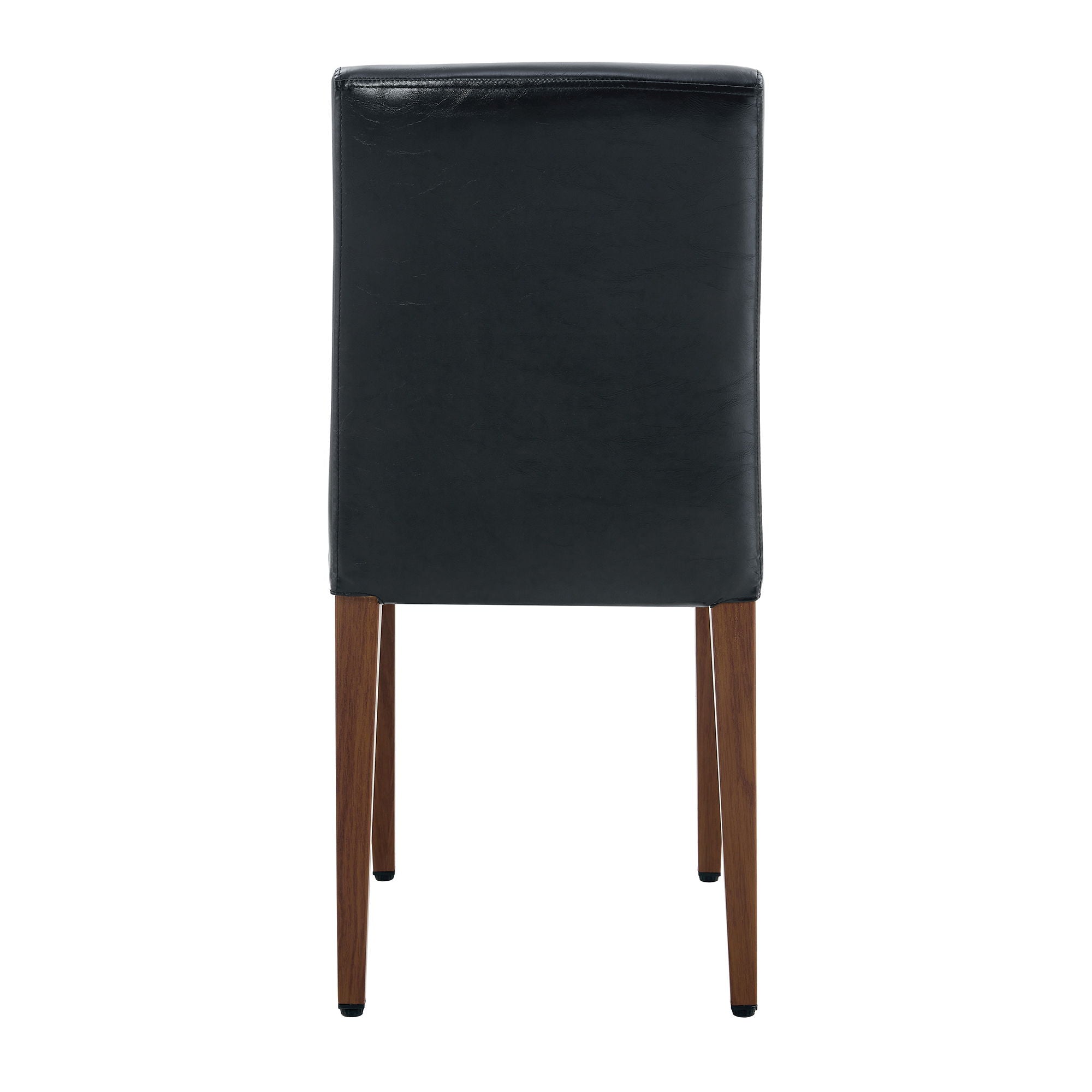Simple Versatile Dining Chairs Set With Comfortable Design And Sturdy Metal Legs, 4 Piece Set - Black / Dark Walnut