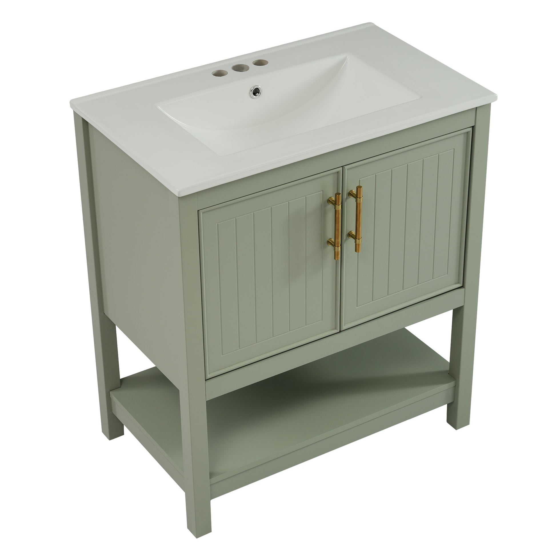 Elegant Bathroom Vanity With Ceramic Sink And Versatile Storage - Best Buy Furniture