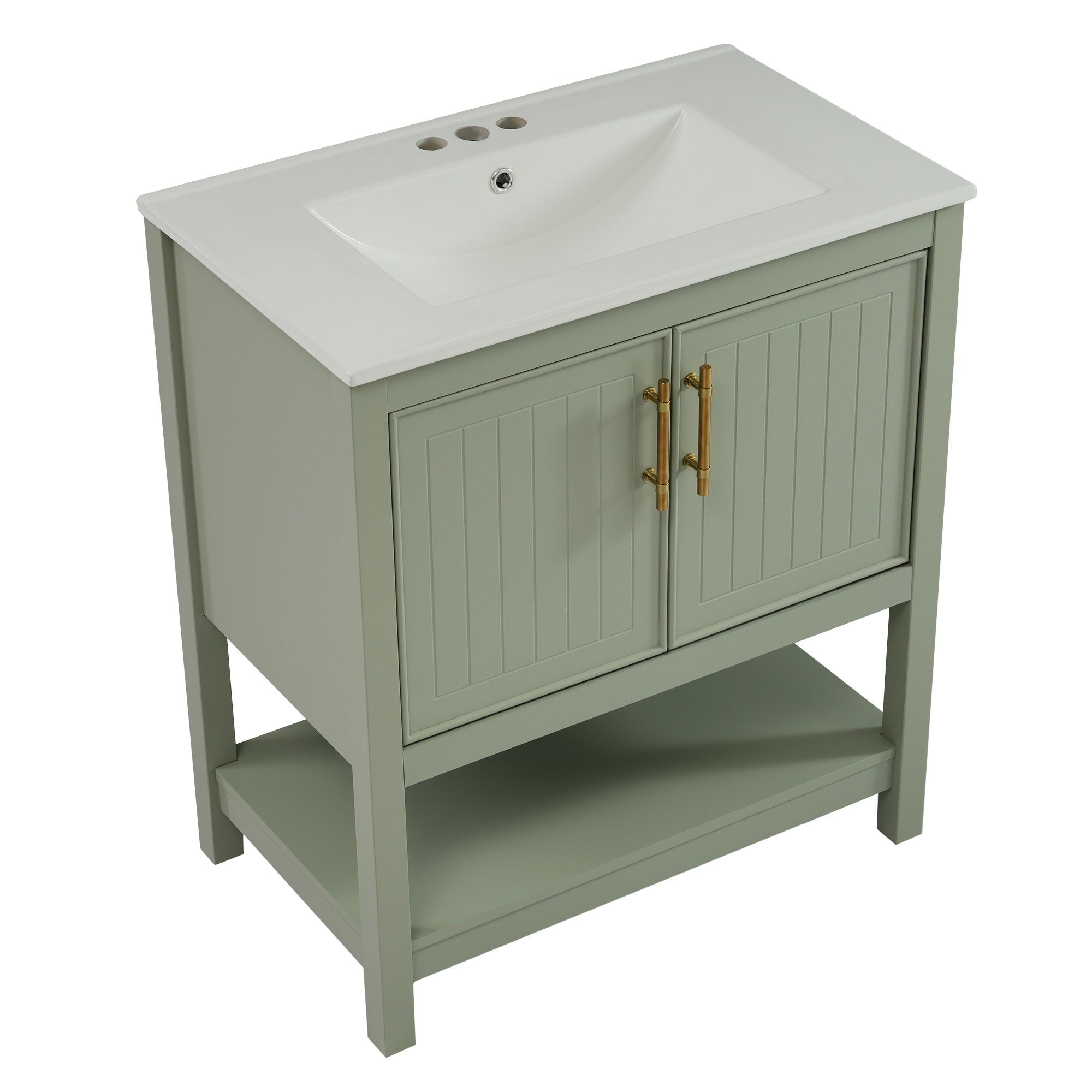 Elegant Bathroom Vanity With Ceramic Sink And Versatile Storage - Best Buy Furniture