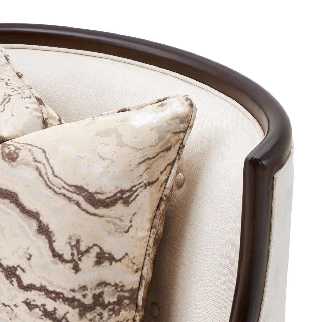 Belmont Place - Accent Chair - Cream / Espresso