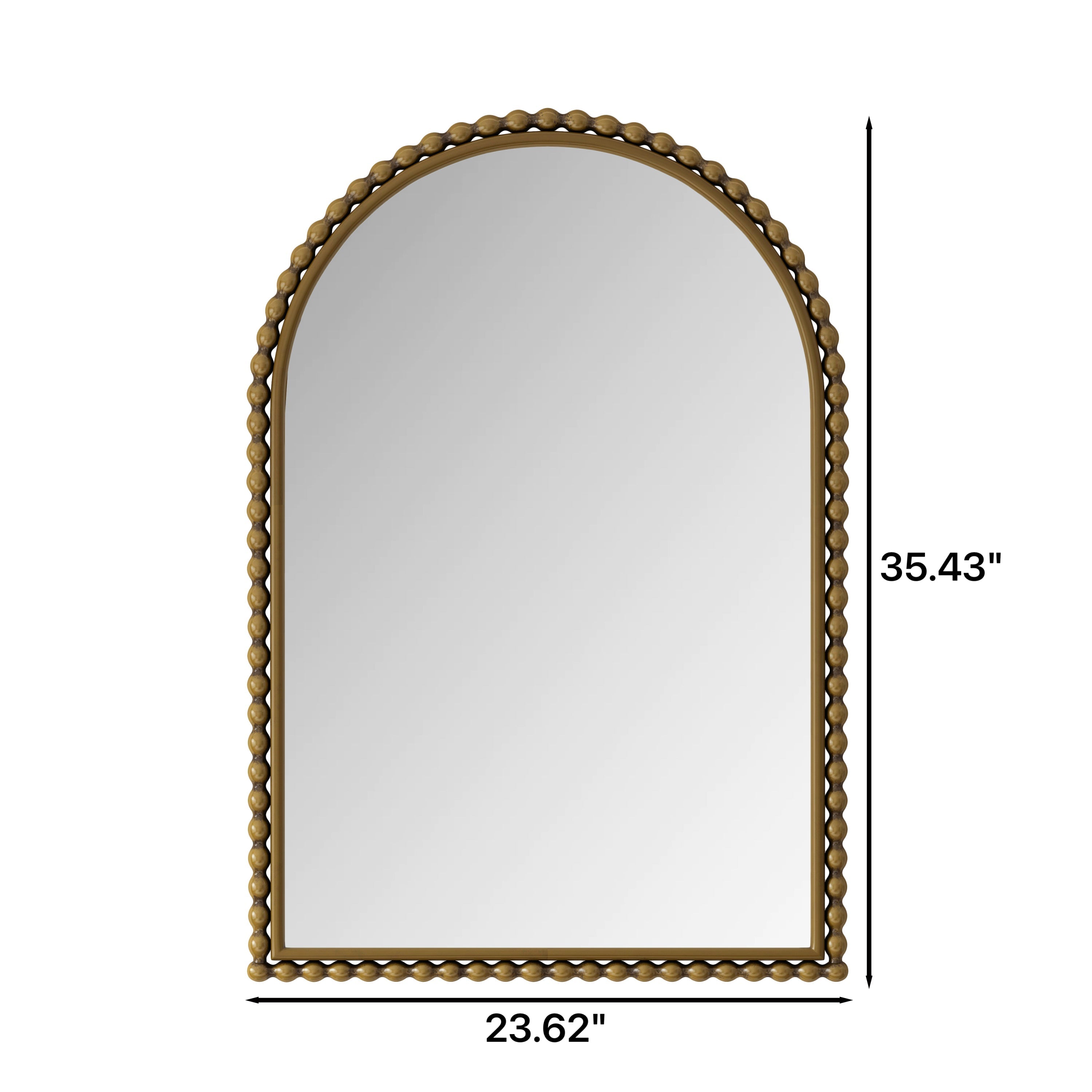 Vintage Iron Arch Wall Mirror in Gold