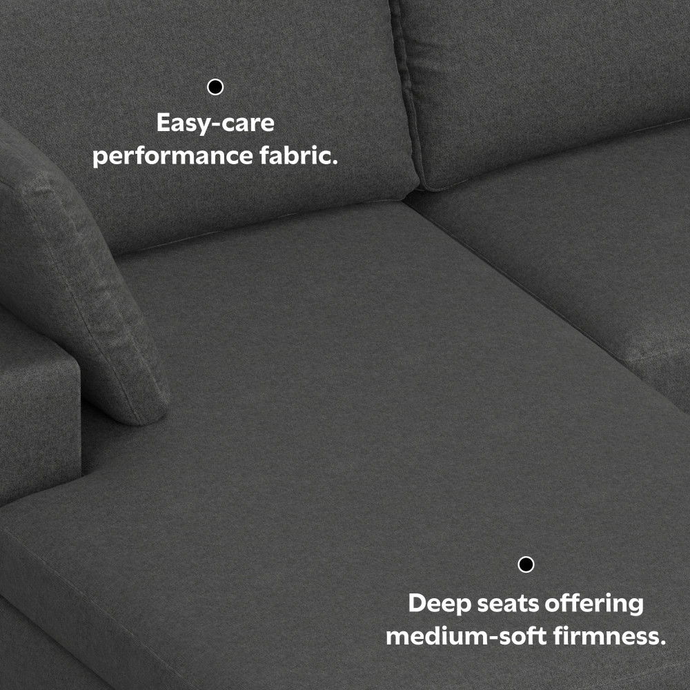 Charlie - Upholstered Deep Seater Sectional Sofa - Best Buy Furniture