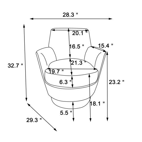 Swivel Accent Chairs Armchair With Stainless Steel Base