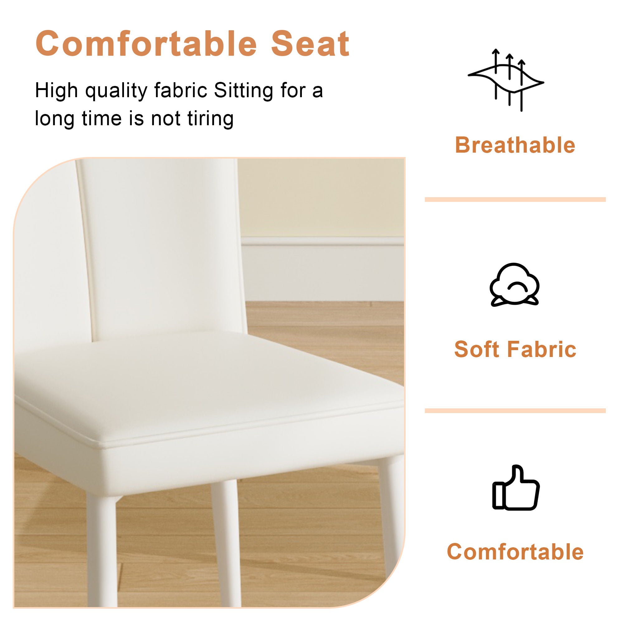 Modern Minimalist Dining Chairs With Metal Legs