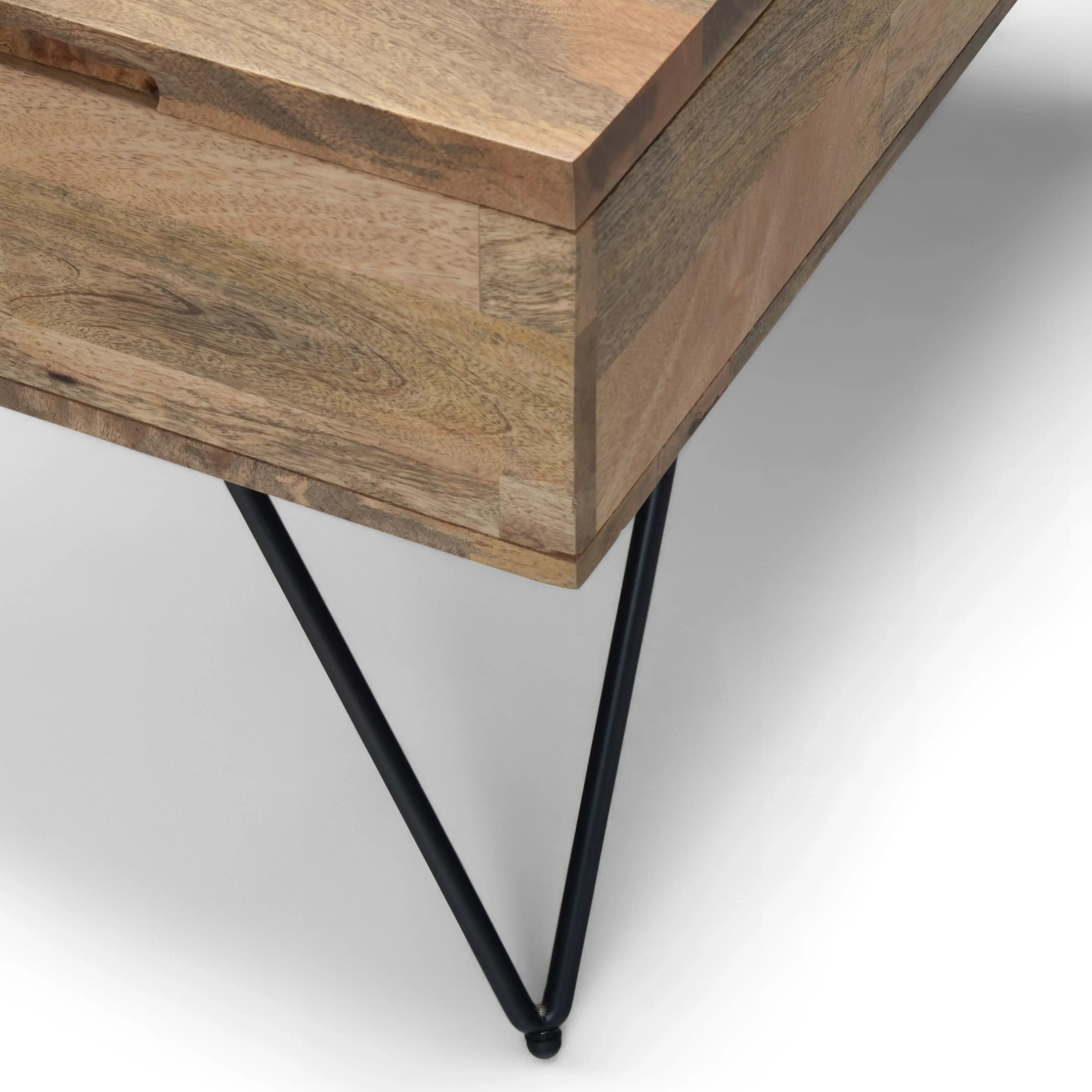 Hunter - Lift Top Square Coffee Table - Natural - Best Buy Furniture