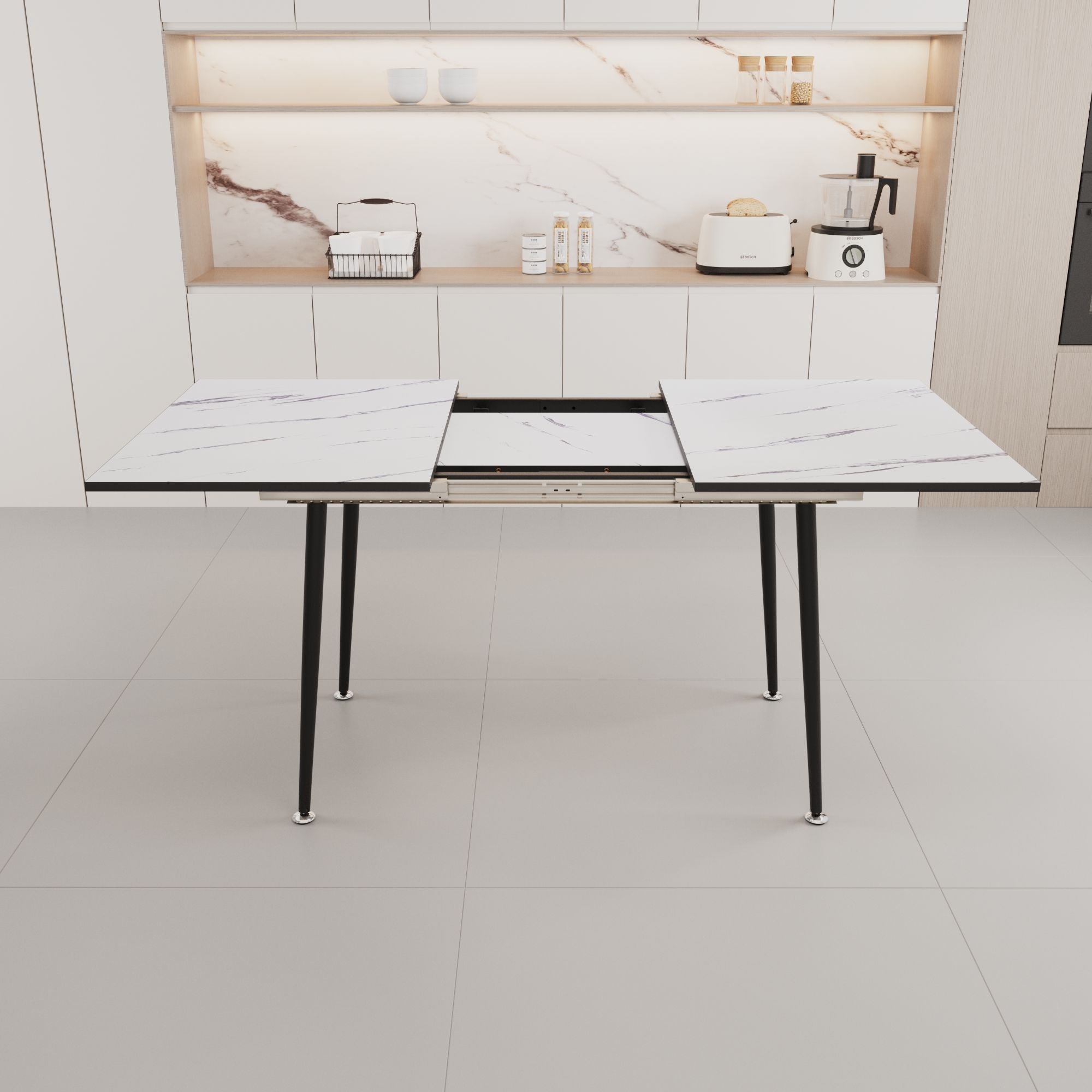 Modern Extendable Dining Table And Chair Set
