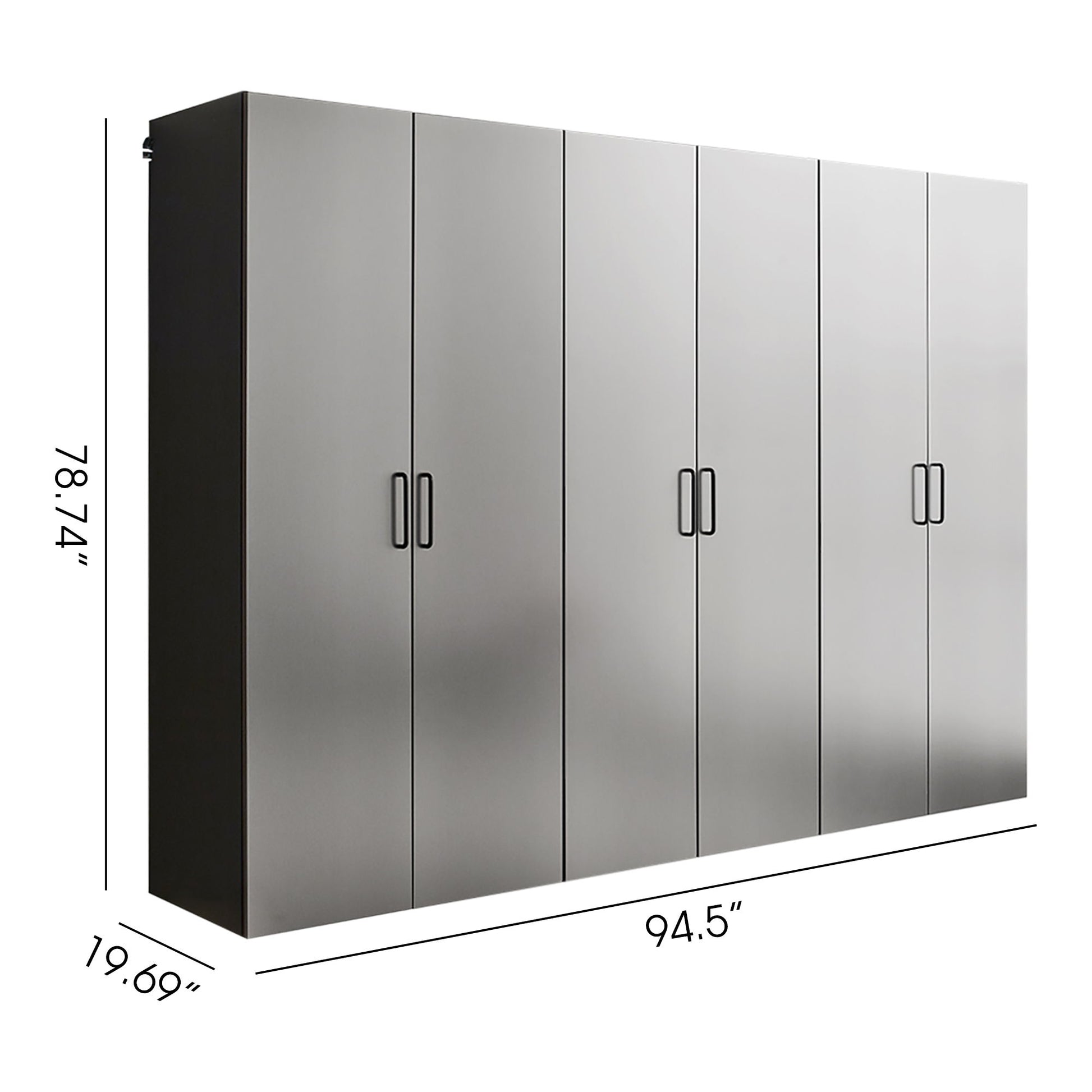 Astro Series - Garage Cabinet Set - Metallic Gray - Best Buy Furniture