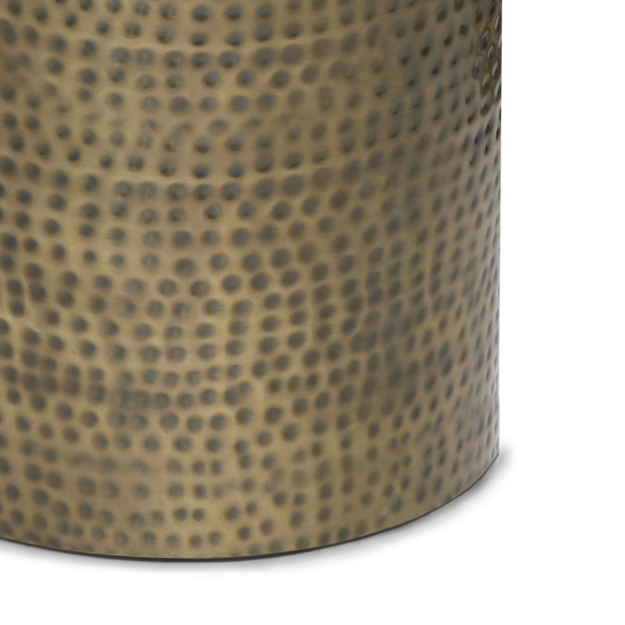 Corbin - Hammered Metal Side Table - Best Buy Furniture