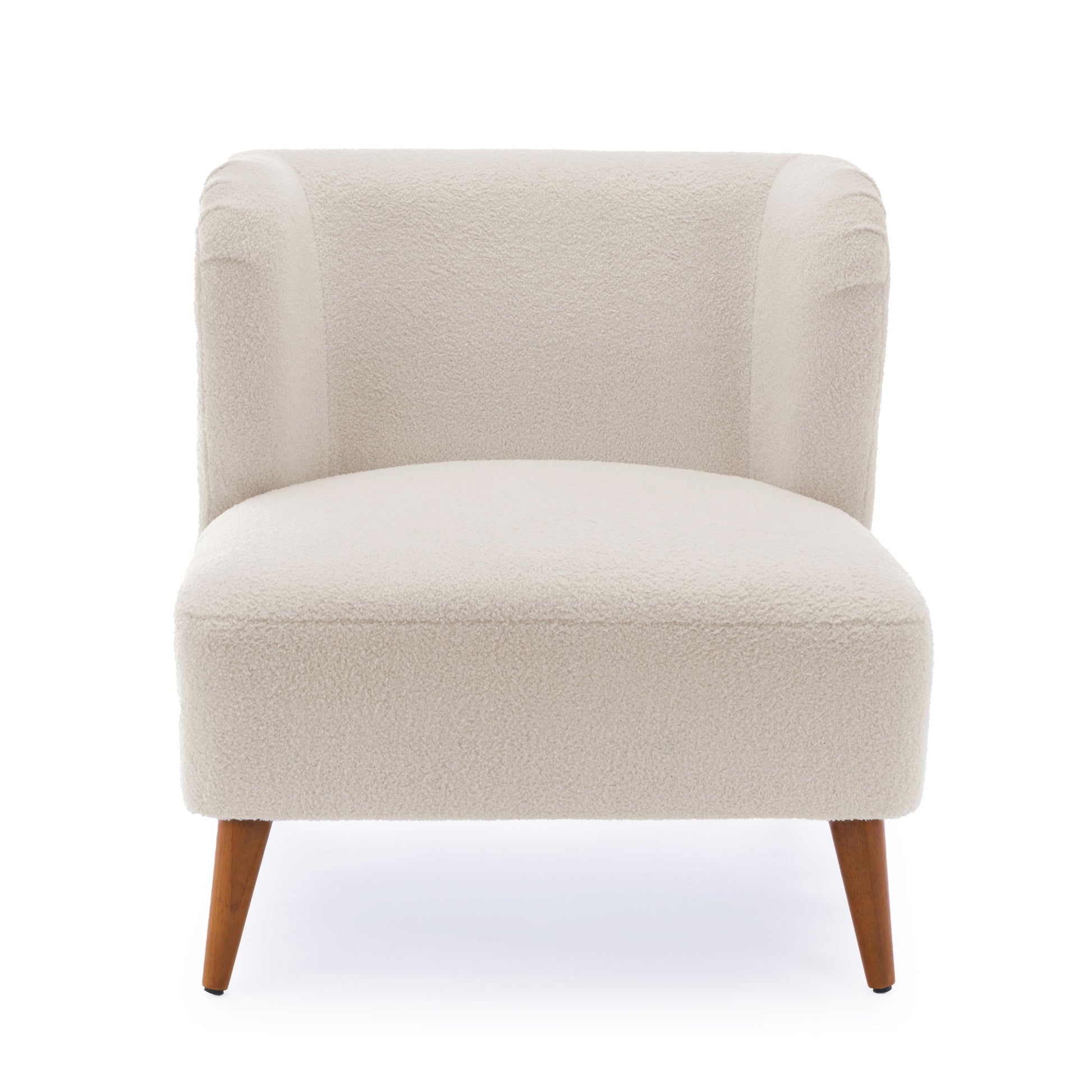 Veda - Accent Chair With Wrap Around Back Boucle - White - Best Buy Furniture