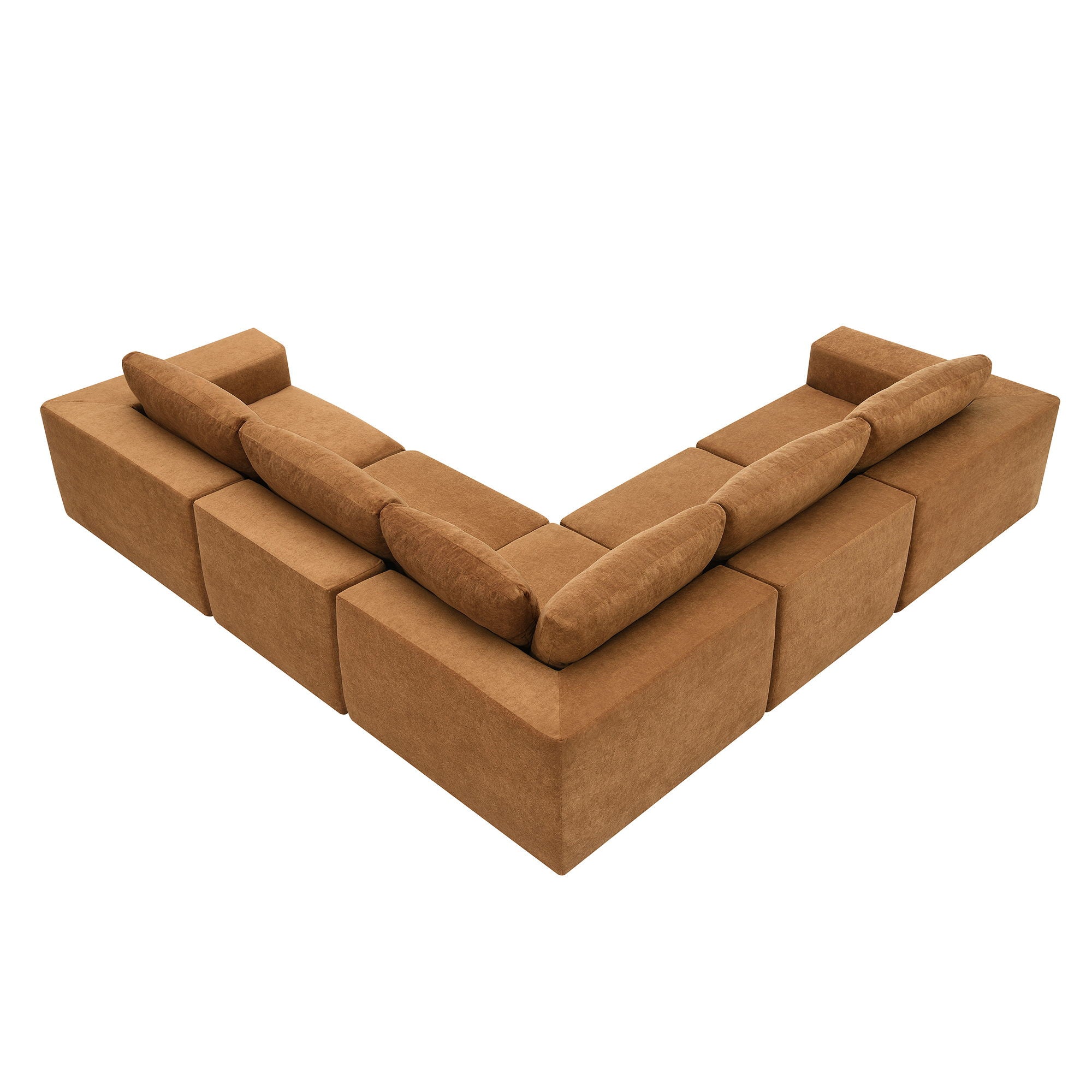 Modular Sectional With Wide Seat Free Combination L Shaped Couch Set Cloud Upholstered Minimalist Boneless Sofa