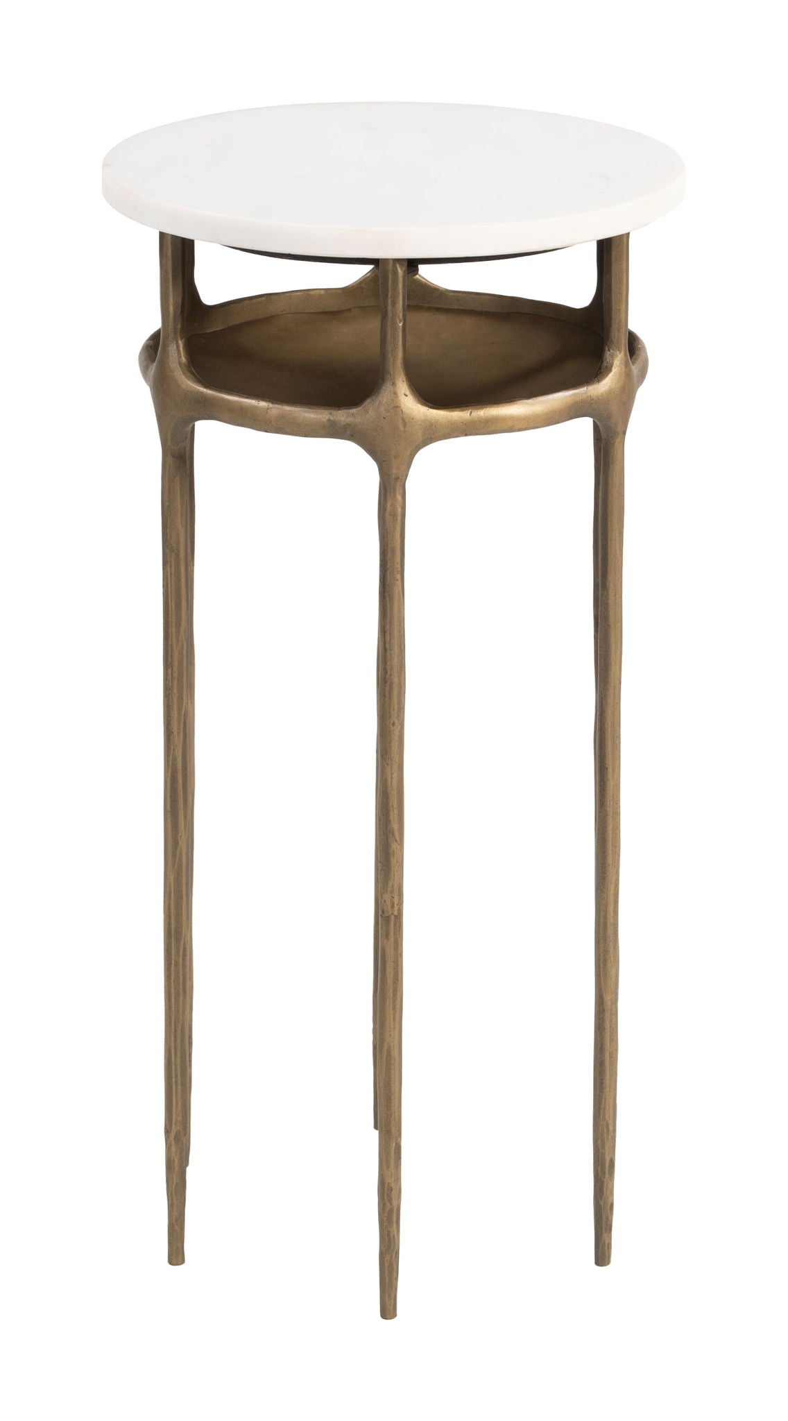 Bild - Side Table - White & Brass