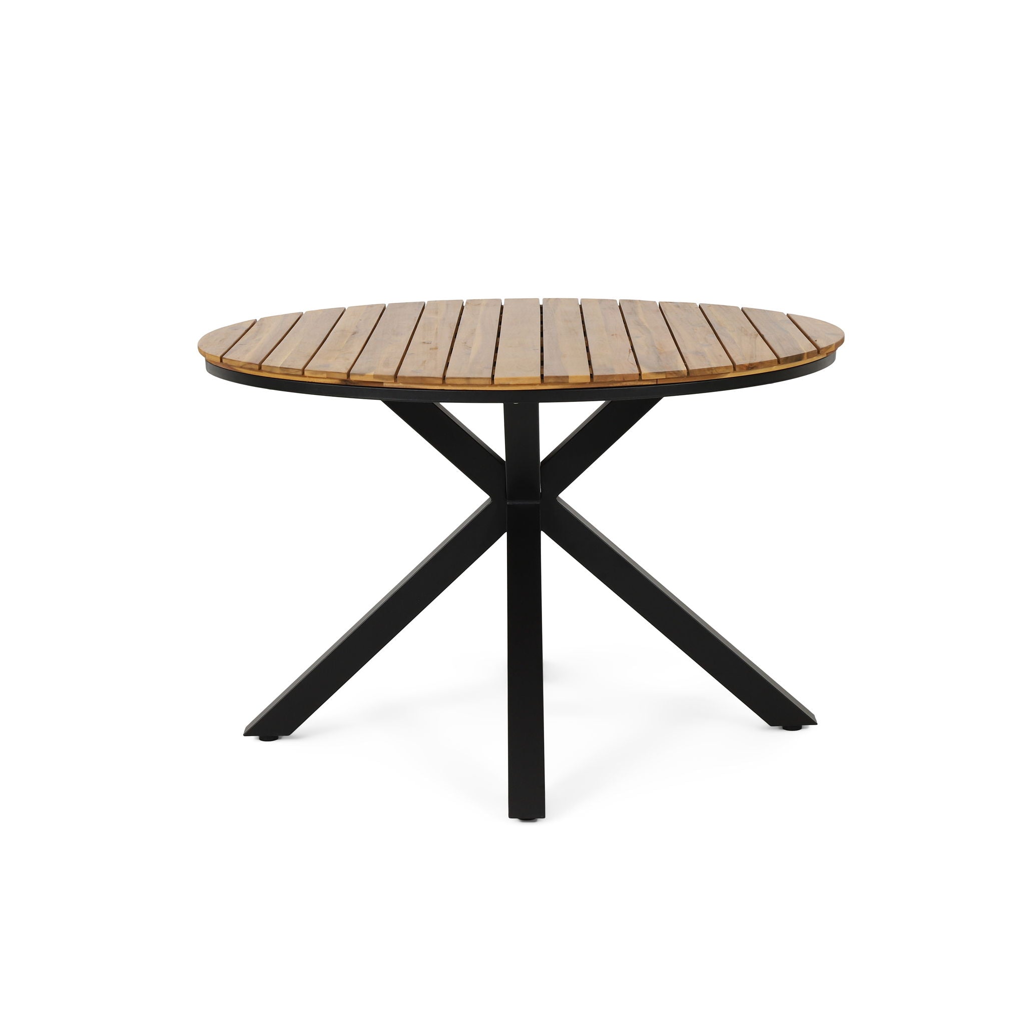 Outdoor Dining Table - Teak / Black