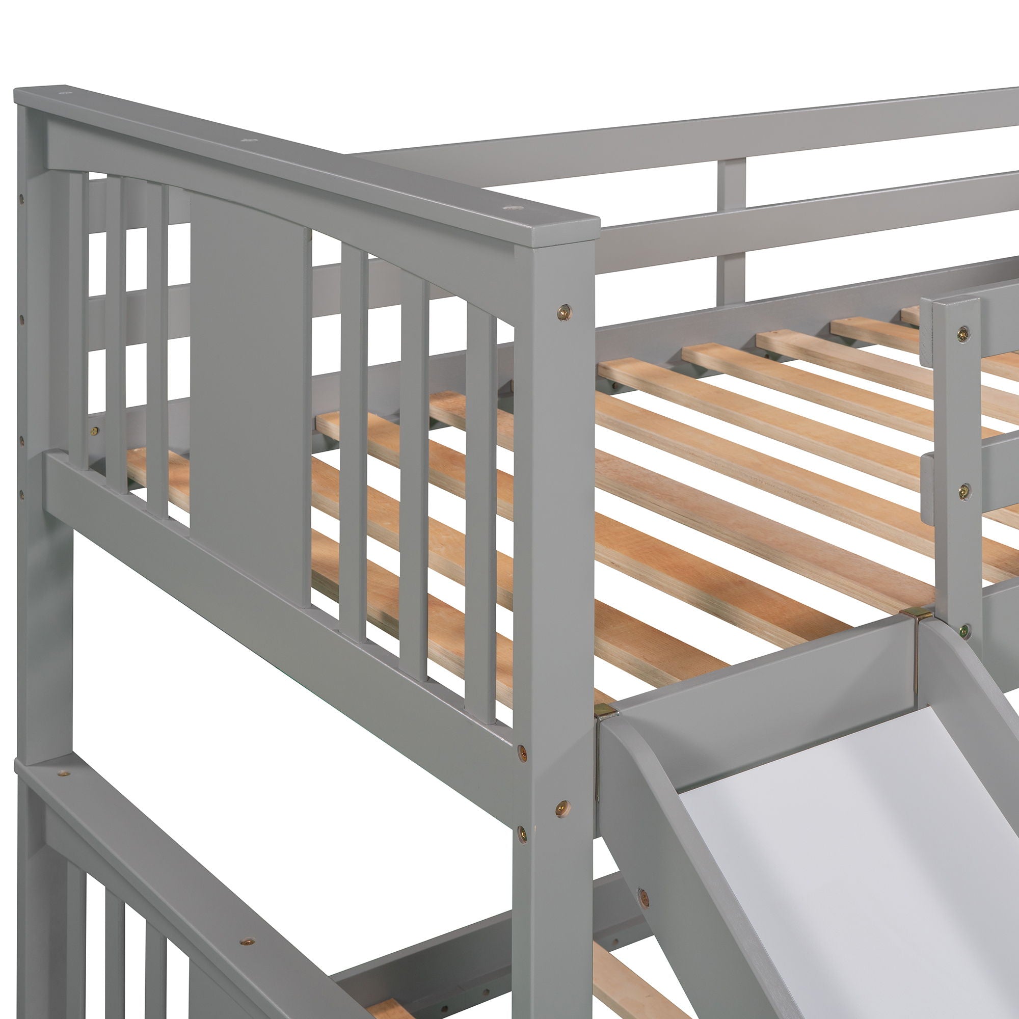 Bunk Bed With Convertible Ladder And Slide