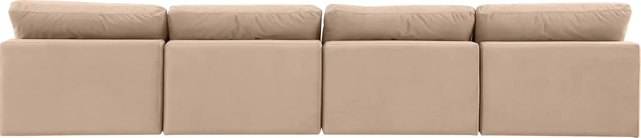 Comfy - Velvet Modular Armless Sofa 4 Seats
