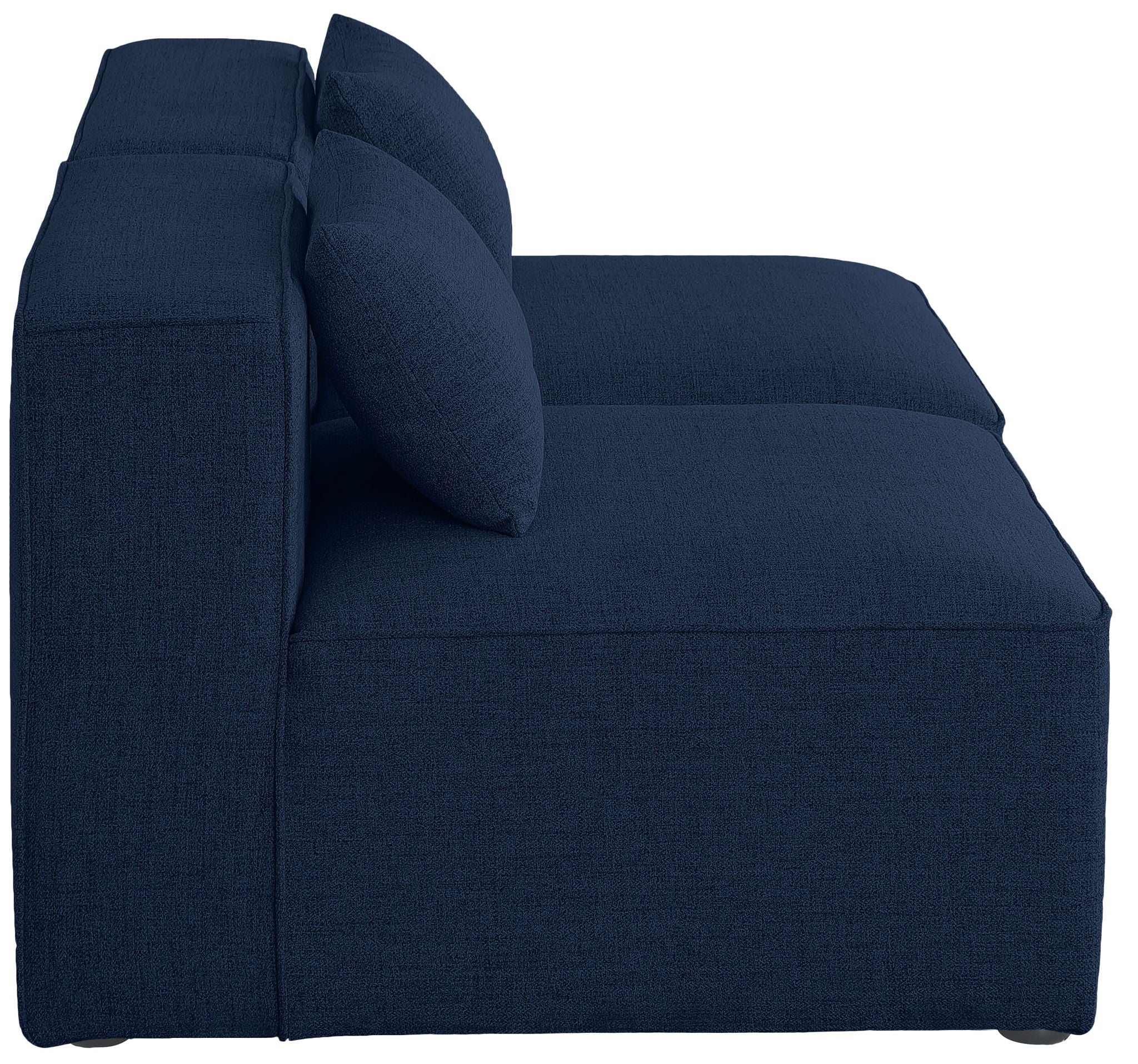 Cube - Linen Modular 2 Seat Armless Sofa